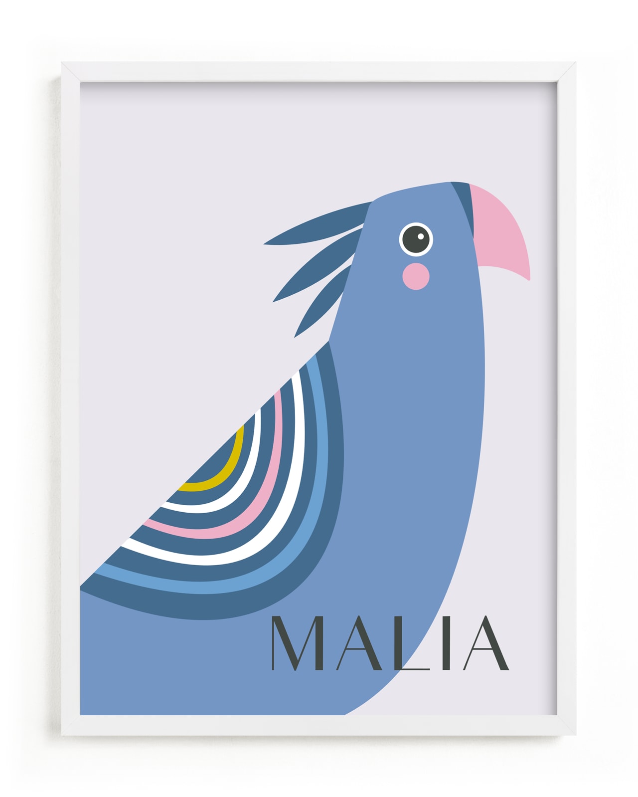 "tropical bird" - Children's Custom Art Print by Karidy Walker in beautiful frame options and a variety of sizes.