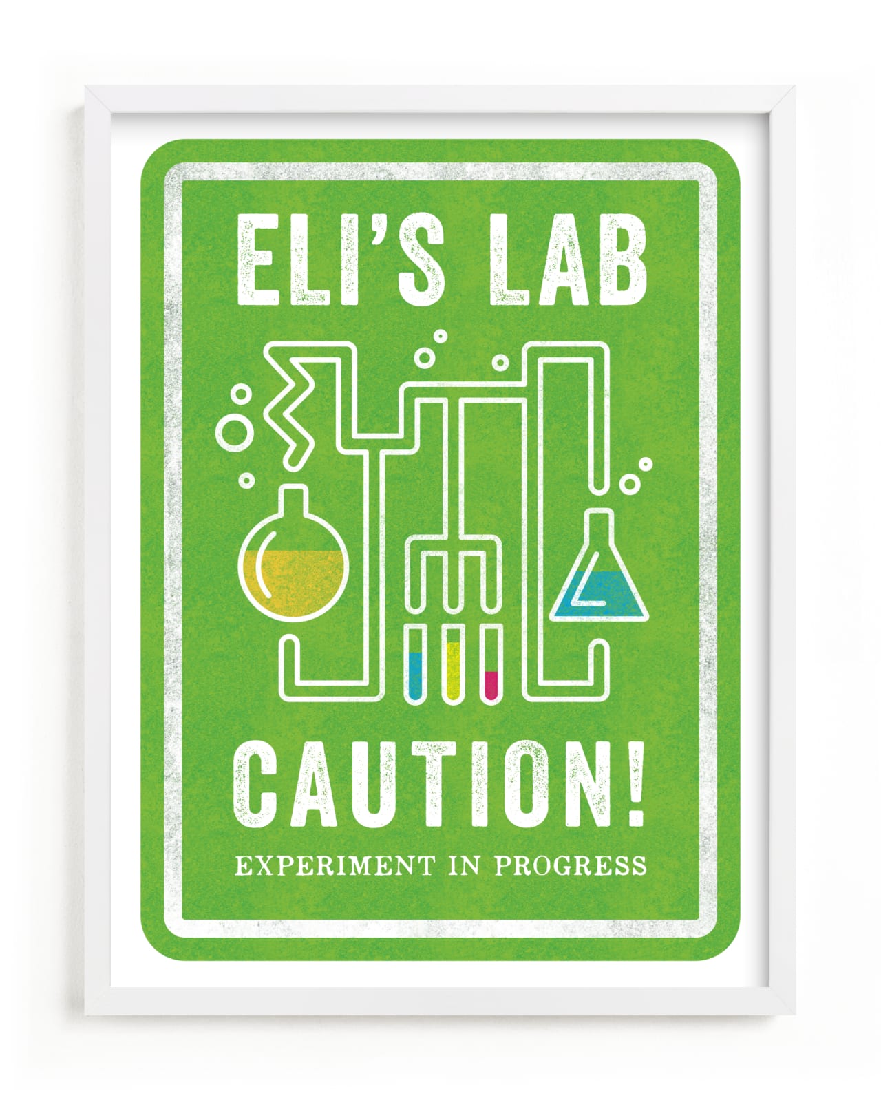 "Science Lab" - Custom Open Edition Children's Art Print by Robert and Stella in beautiful frame options and a variety of sizes.