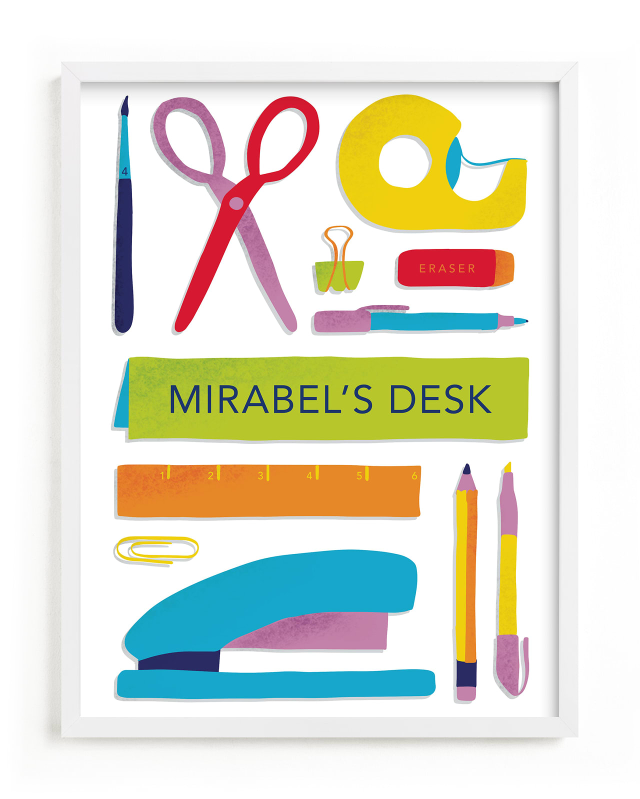 "My Workspace" - Custom Open Edition Children's Art Print by Carolyn Kach in beautiful frame options and a variety of sizes.