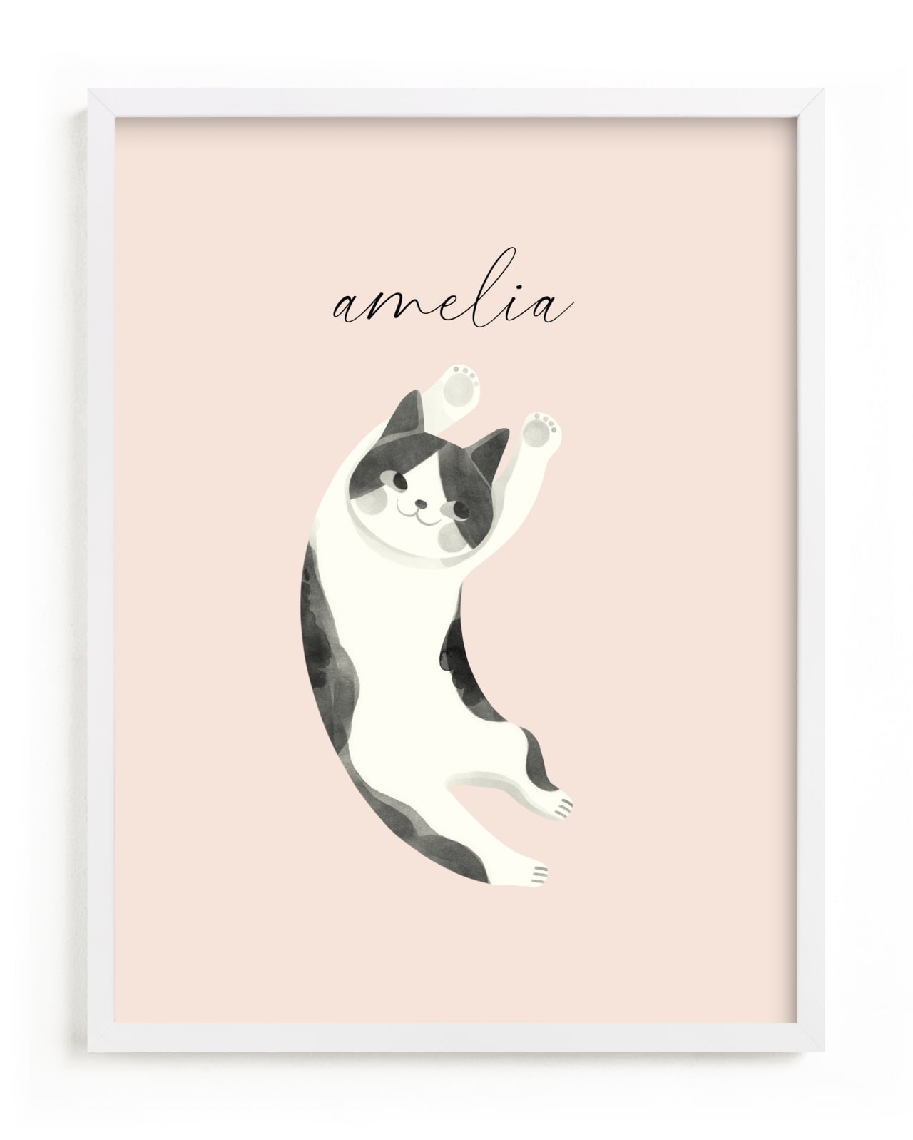 "Feline" - Custom Open Edition Children's Art Print by Vivian Yiwing in beautiful frame options and a variety of sizes.