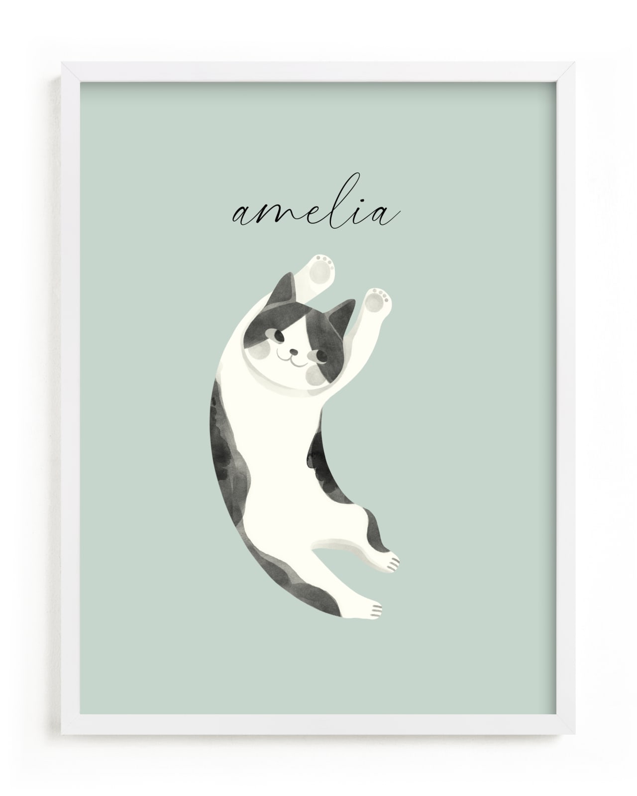 "Feline" - Children's Custom Art Print by Vivian Yiwing in beautiful frame options and a variety of sizes.