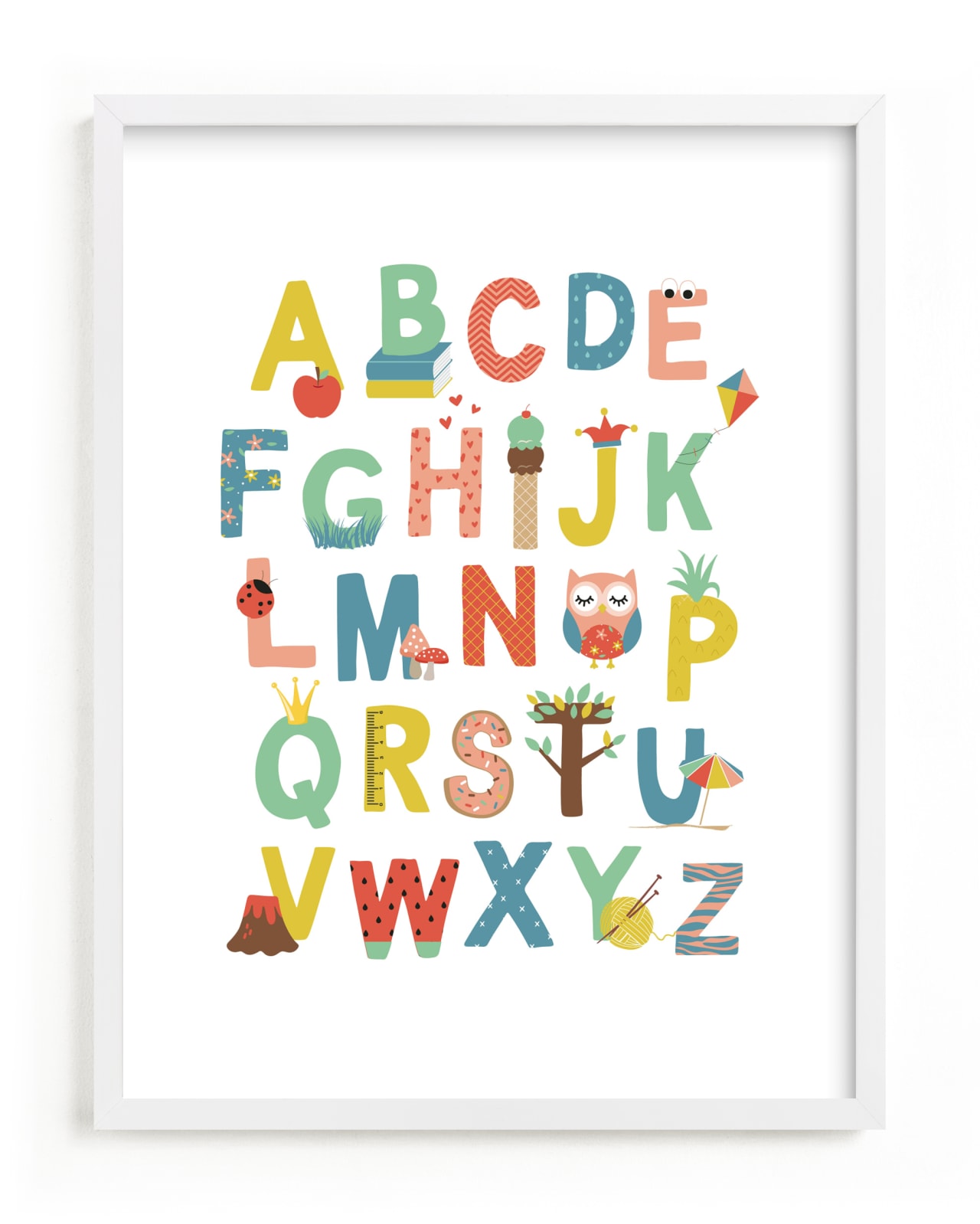"Illustrated Alphabet" - Limited Edition Art Print by Annie Holmquist in beautiful frame options and a variety of sizes.