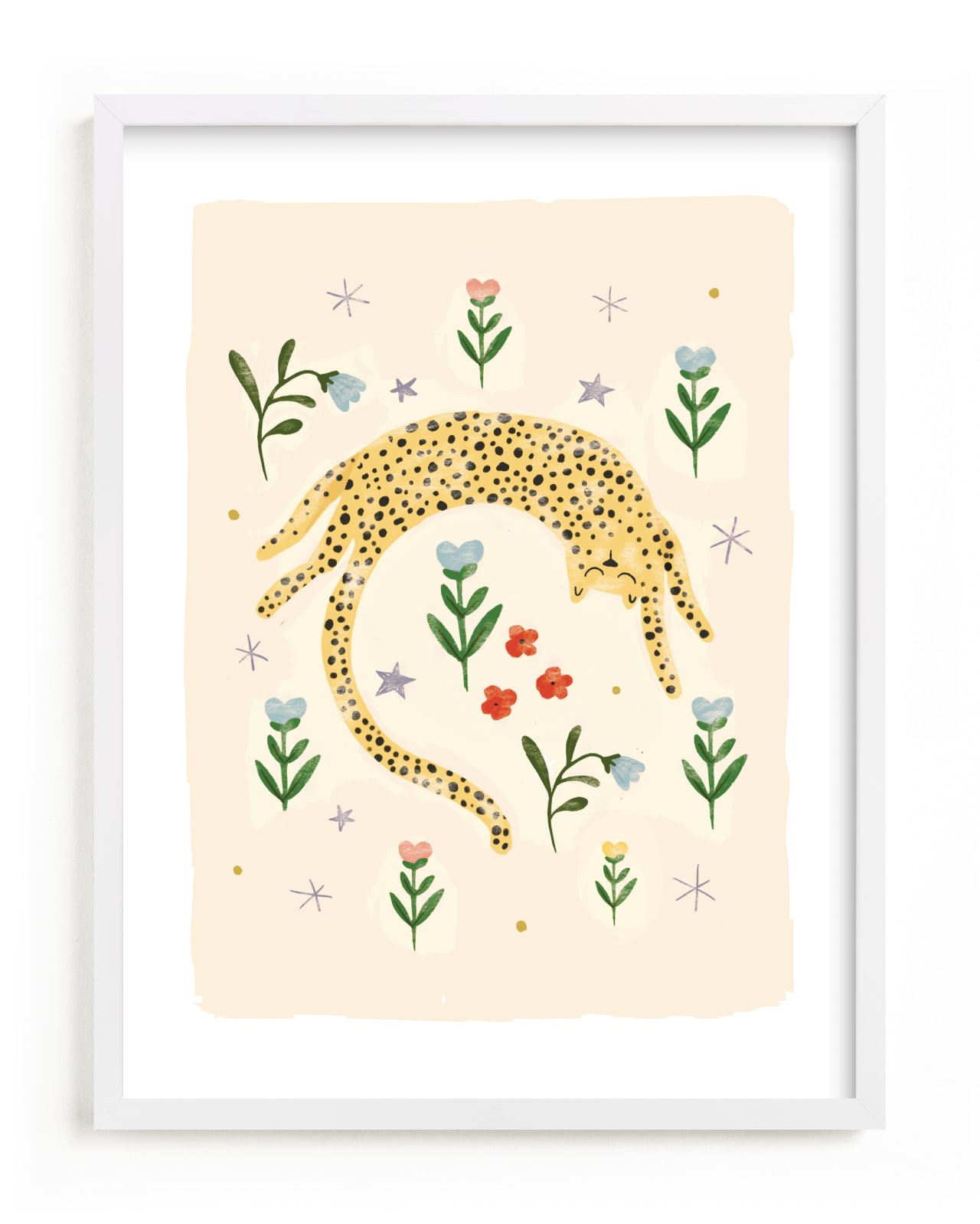 "tumbling cheetah" - Limited Edition Art Print by Hannah Williams in beautiful frame options and a variety of sizes.