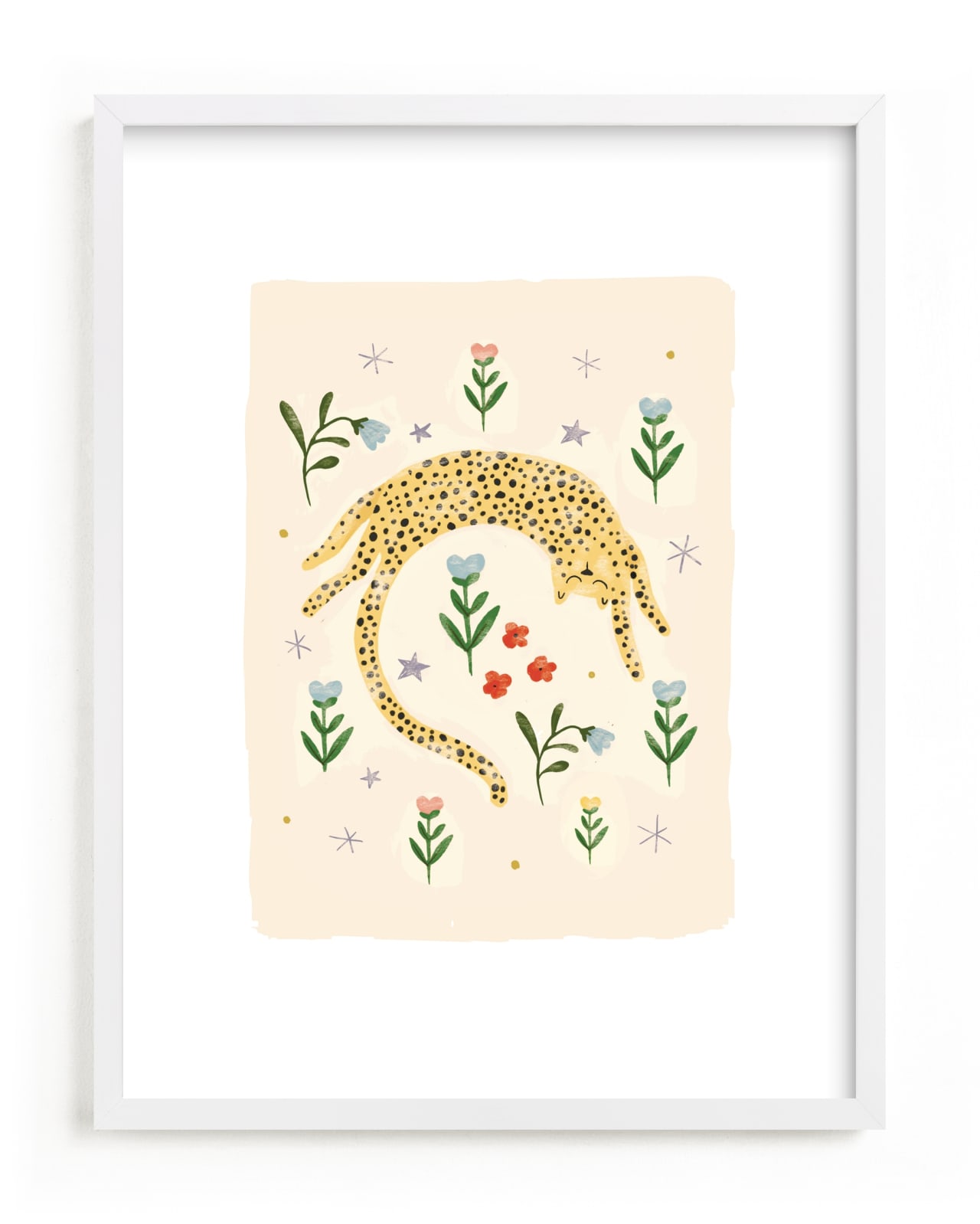 "tumbling cheetah" - Limited Edition Art Print by Hannah Williams in beautiful frame options and a variety of sizes.