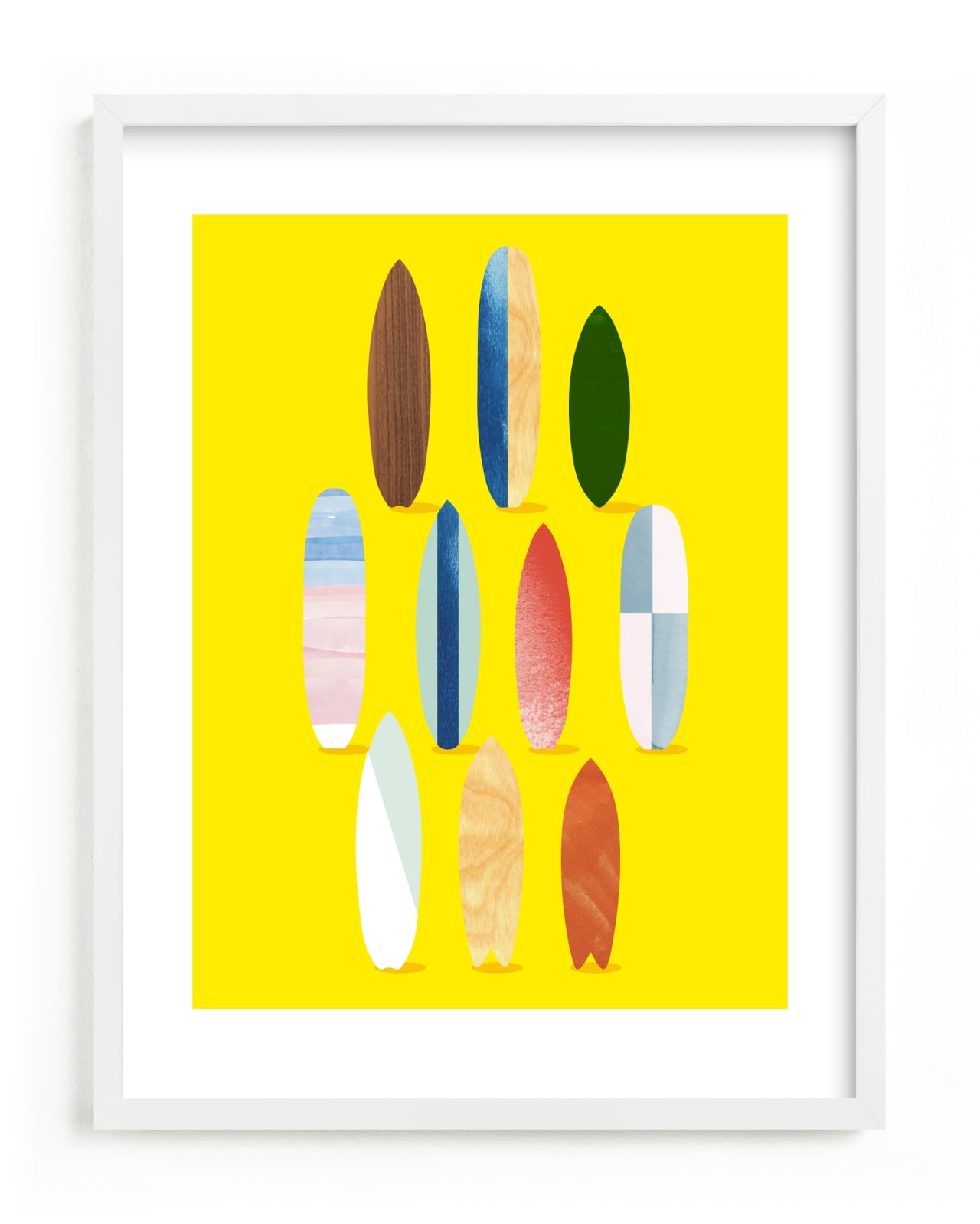 "Surfboard Pose" - Limited Edition Art Print by Baumbirdy in beautiful frame options and a variety of sizes.
