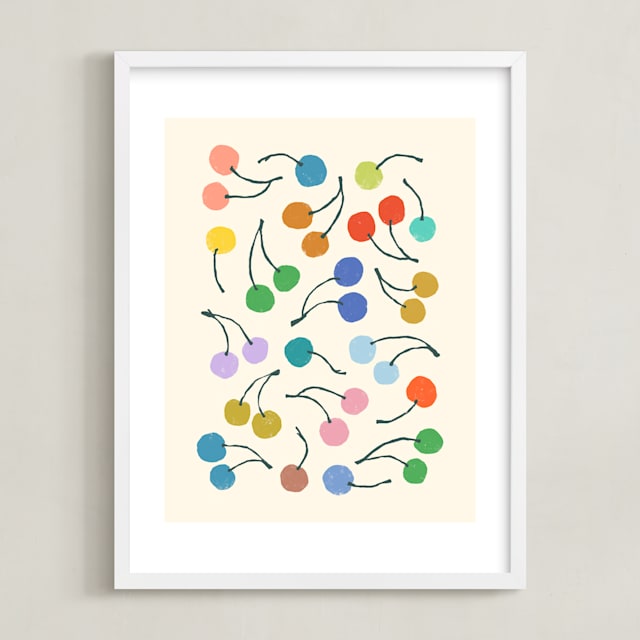 "Cherries" - Limited Edition Art Print by Kelly Ambrose in beautiful frame options and a variety of sizes.