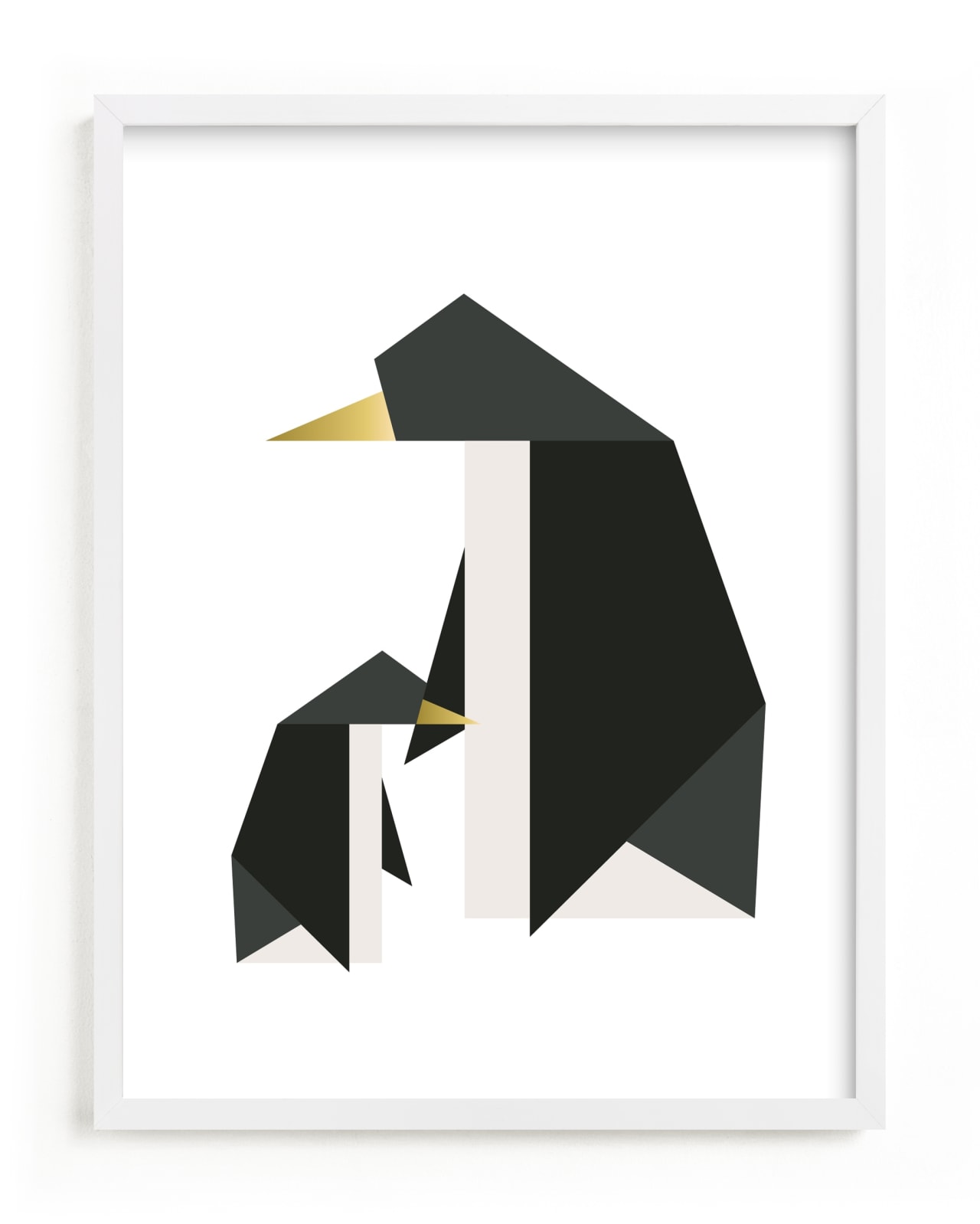 "Geo Penguins" - Limited Edition Art Print by Erica Krystek in beautiful frame options and a variety of sizes.