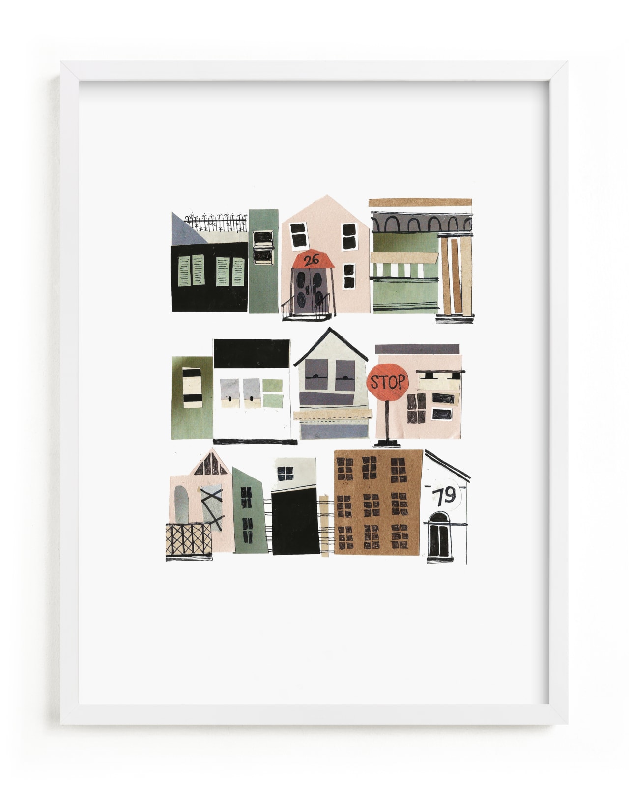 "Townhouse" - Limited Edition Art Print by Jenna Skead in beautiful frame options and a variety of sizes.