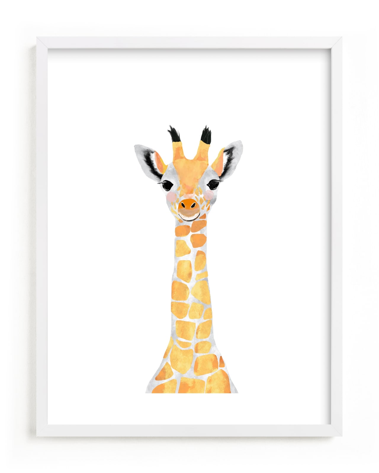 "baby animal.giraffe" - Limited Edition Art Print by Cass Loh in beautiful frame options and a variety of sizes.