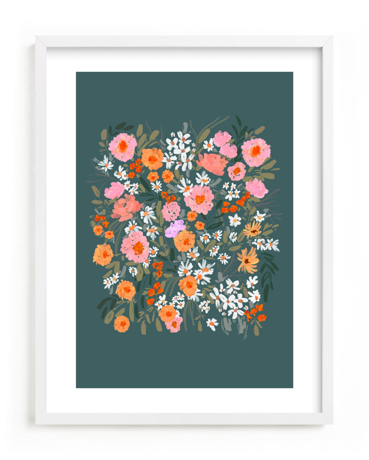 "Picking Wildflowers" - Limited Edition Art Print by Britt Mills in beautiful frame options and a variety of sizes.