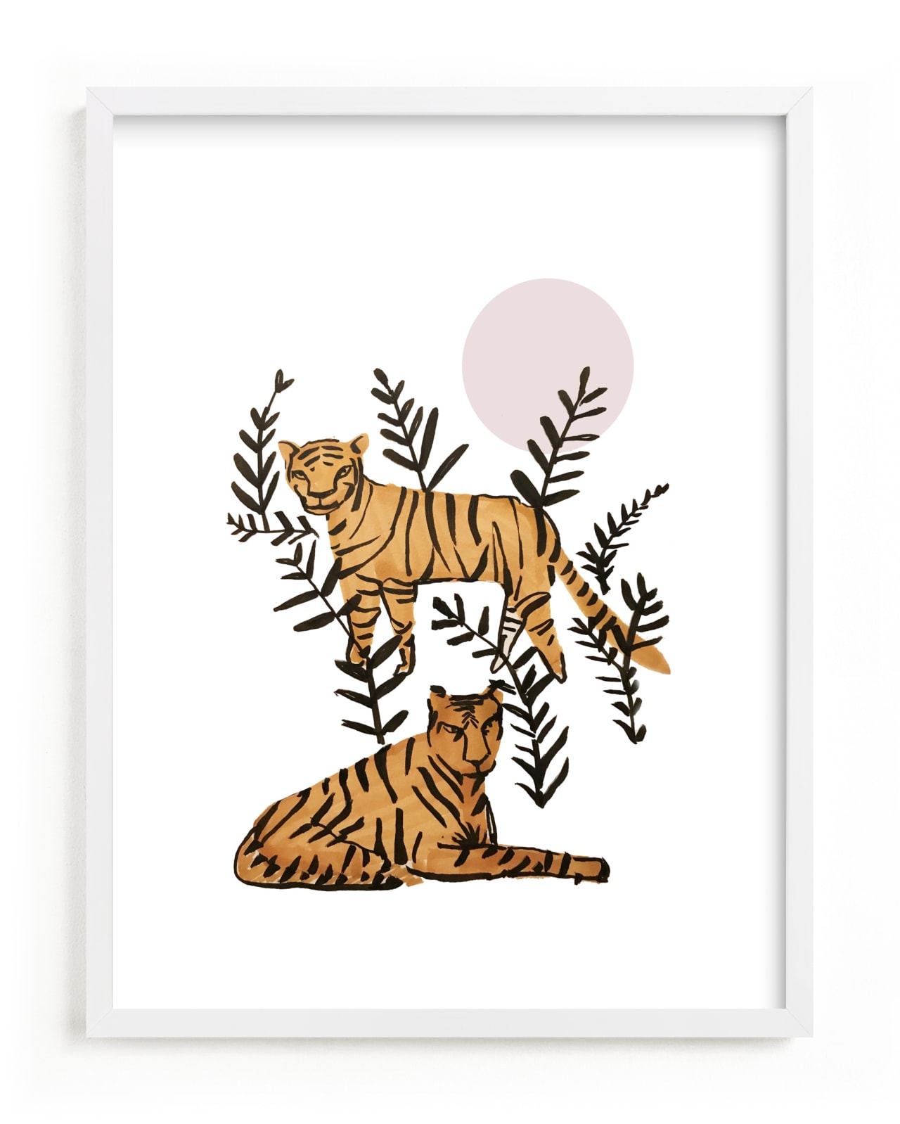 "Tigers in Tulum" - Limited Edition Art Print by Jenna Skead in beautiful frame options and a variety of sizes.