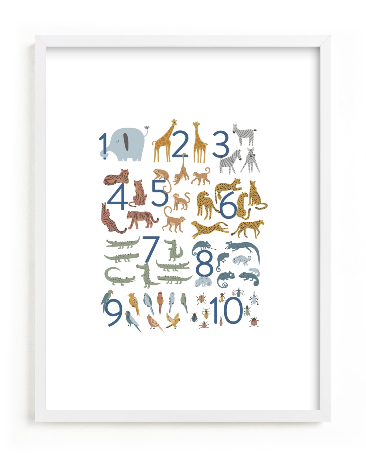 "Wild Numbers" - Limited Edition Art Print by Teju Reval in beautiful frame options and a variety of sizes.