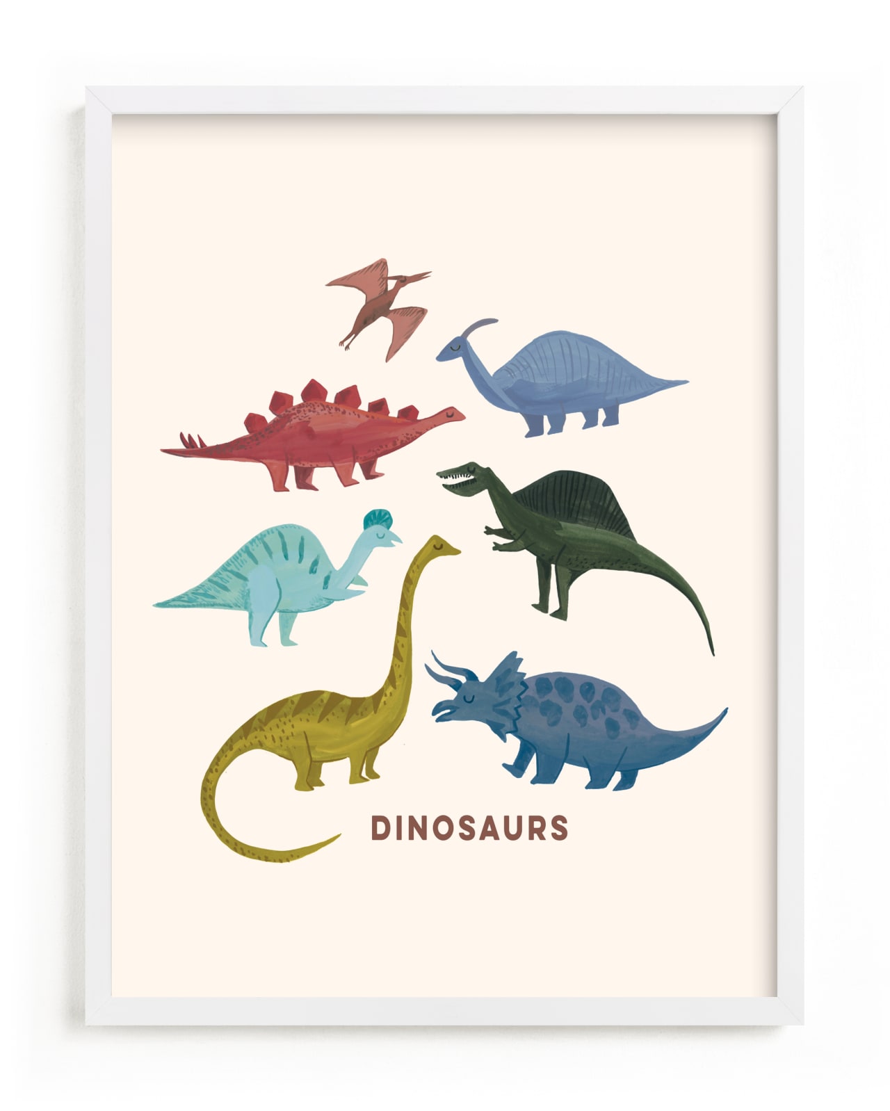"Dinosaurs in color" - Limited Edition Art Print by Teju Reval in beautiful frame options and a variety of sizes.