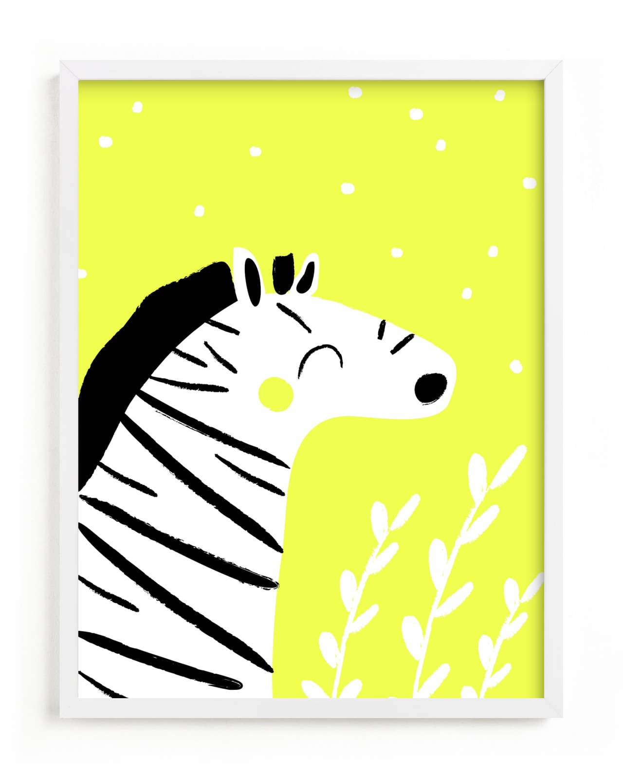 "Happy Zebra" - Limited Edition Art Print by Angela Thompson in beautiful frame options and a variety of sizes.