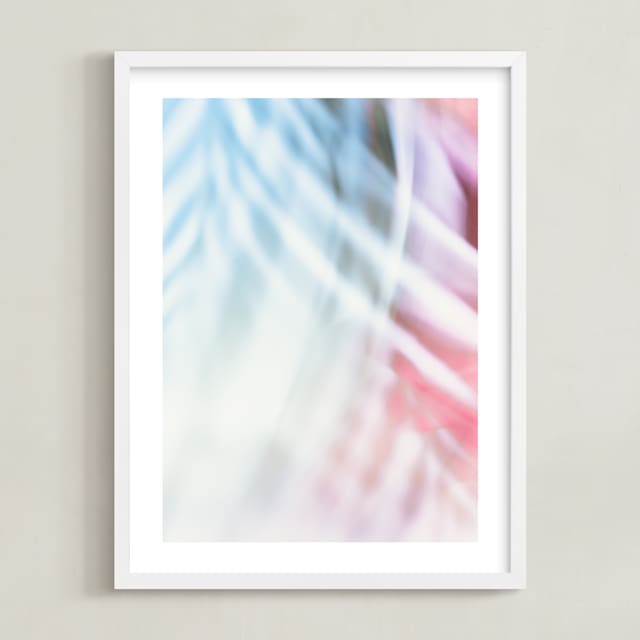 "abstract palms set I" - Art Print in berry by Kamala Nahas - Framed