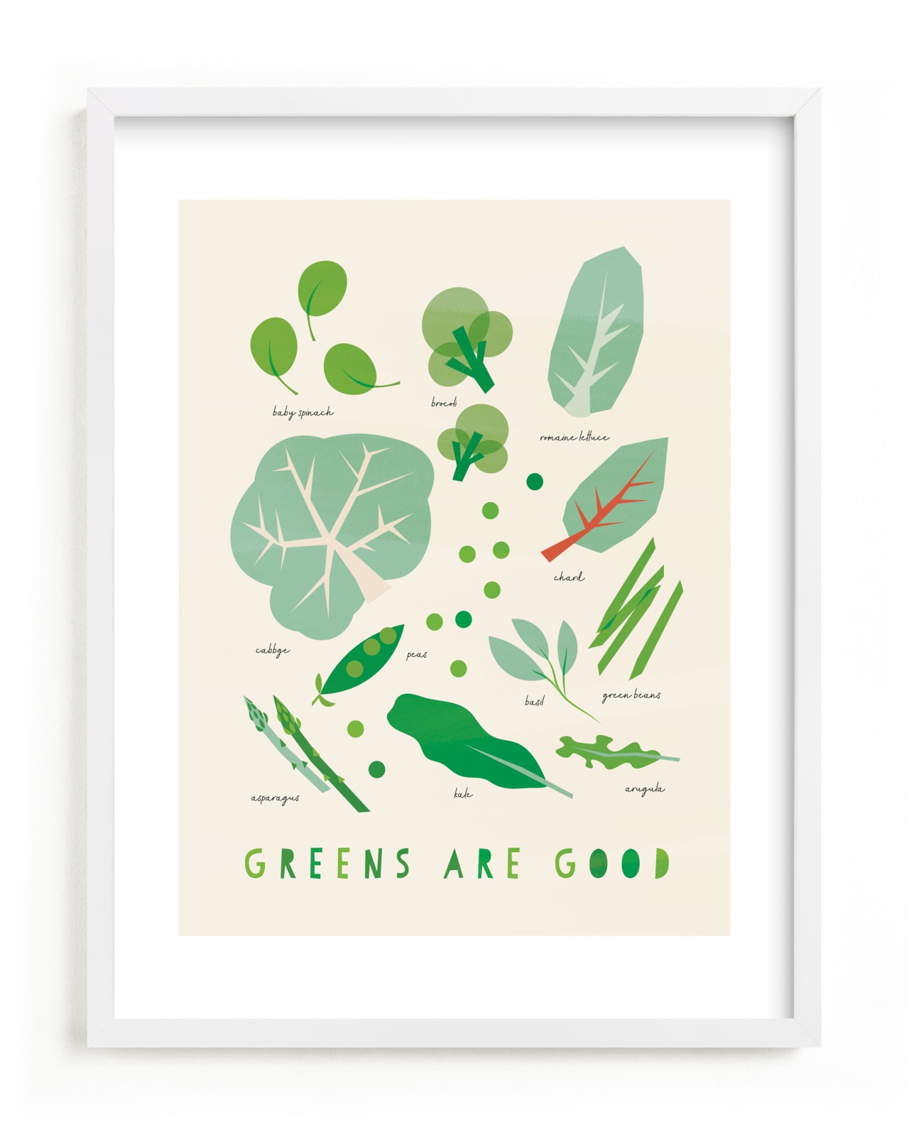 "Greens are Good" - Limited Edition Art Print by Ani Somi in beautiful frame options and a variety of sizes.