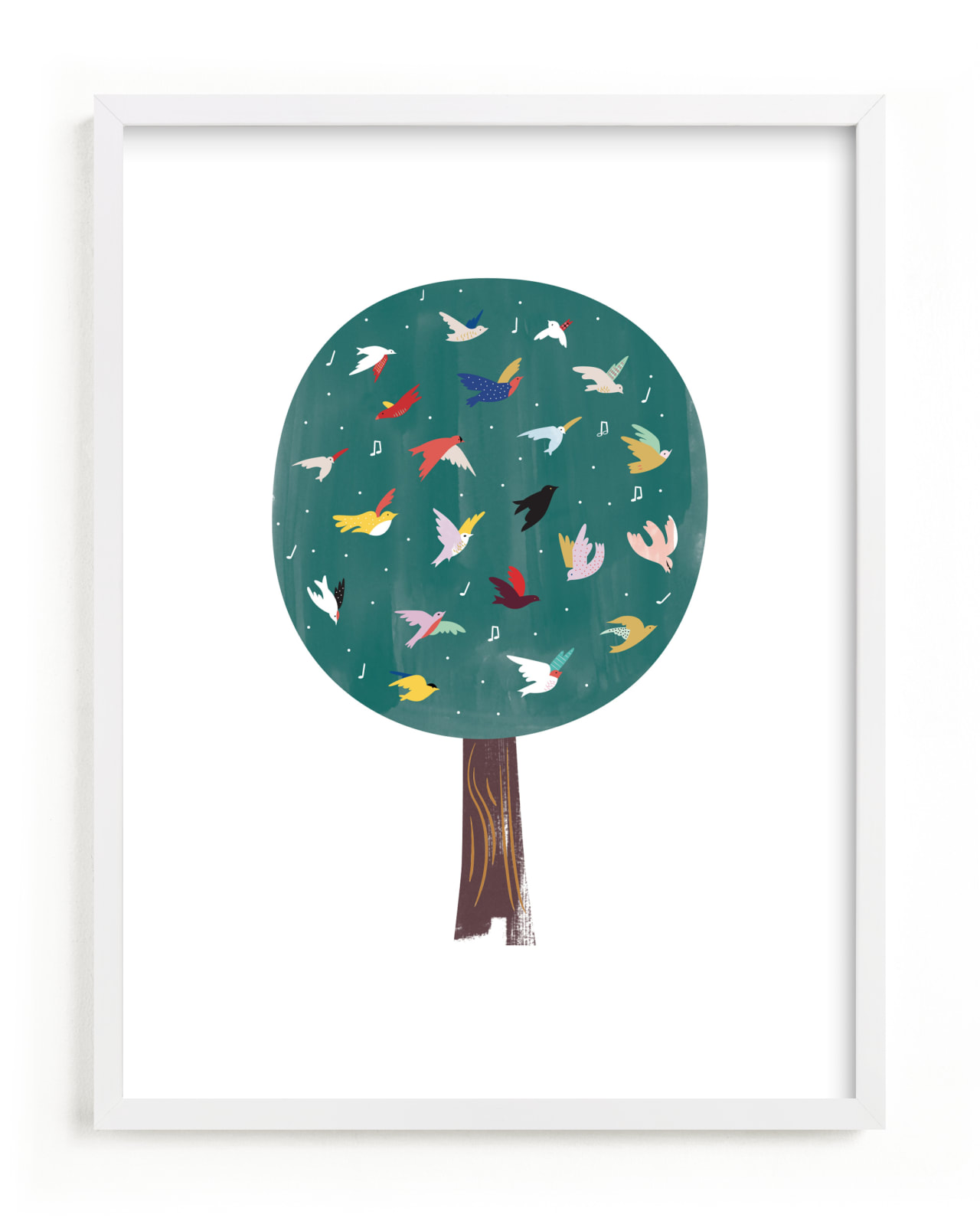 "Lots of Songbirds" - Limited Edition Art Print by Eve Schultz in beautiful frame options and a variety of sizes.