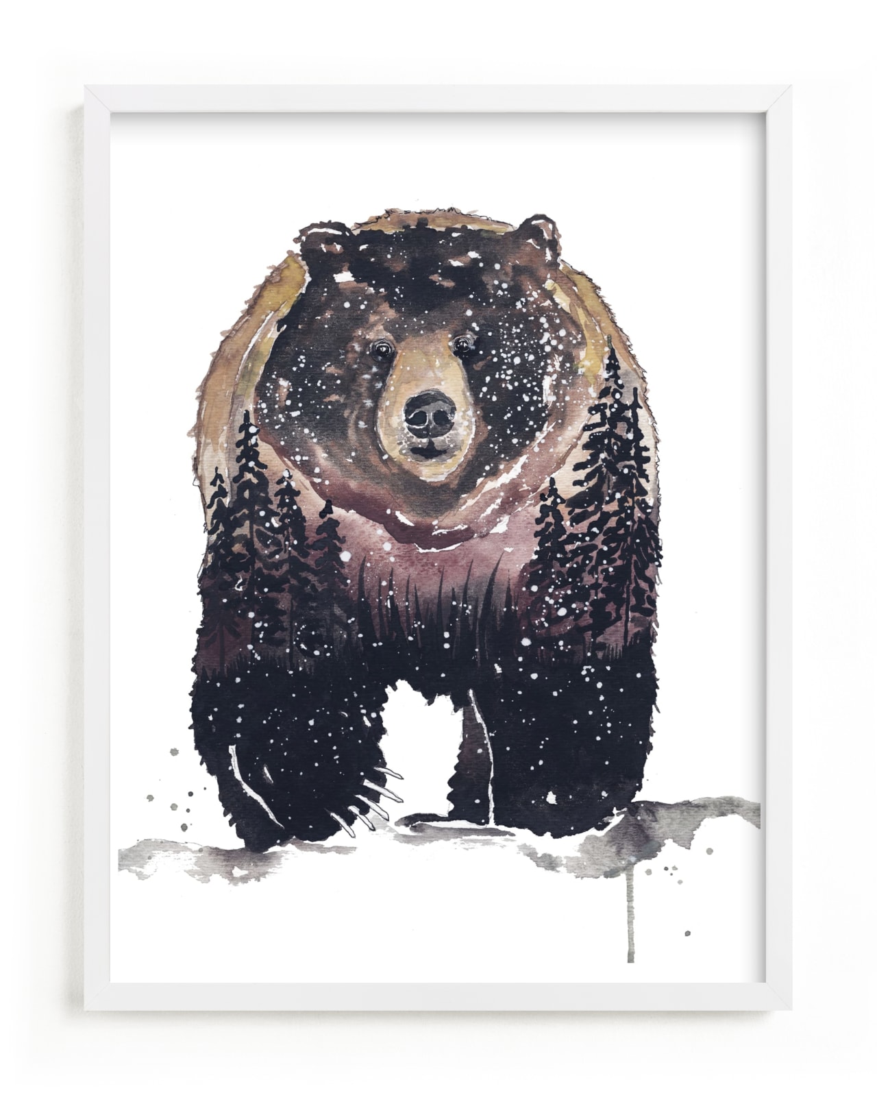 "Nature Bear" - Limited Edition Art Print by Kelsey McNatt in beautiful frame options and a variety of sizes.