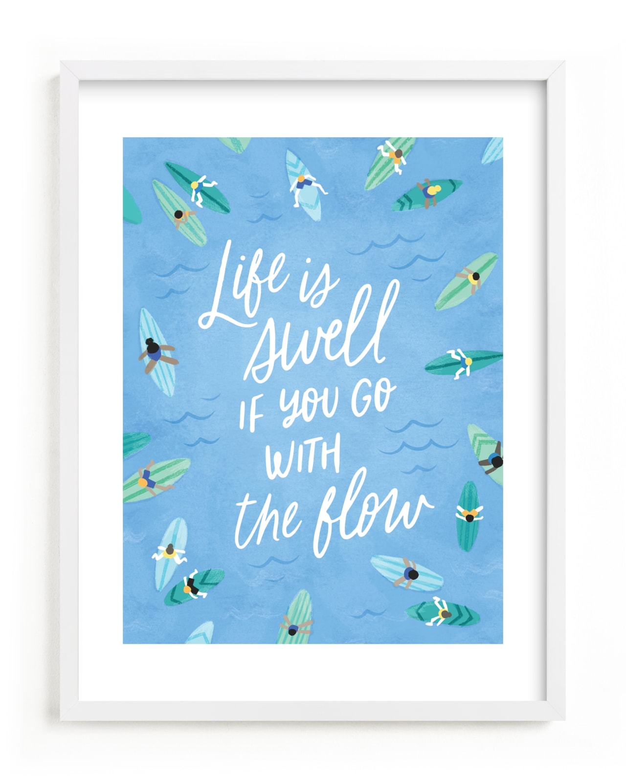 "Life is Swell" - Limited Edition Art Print by Jessie Steury in beautiful frame options and a variety of sizes.