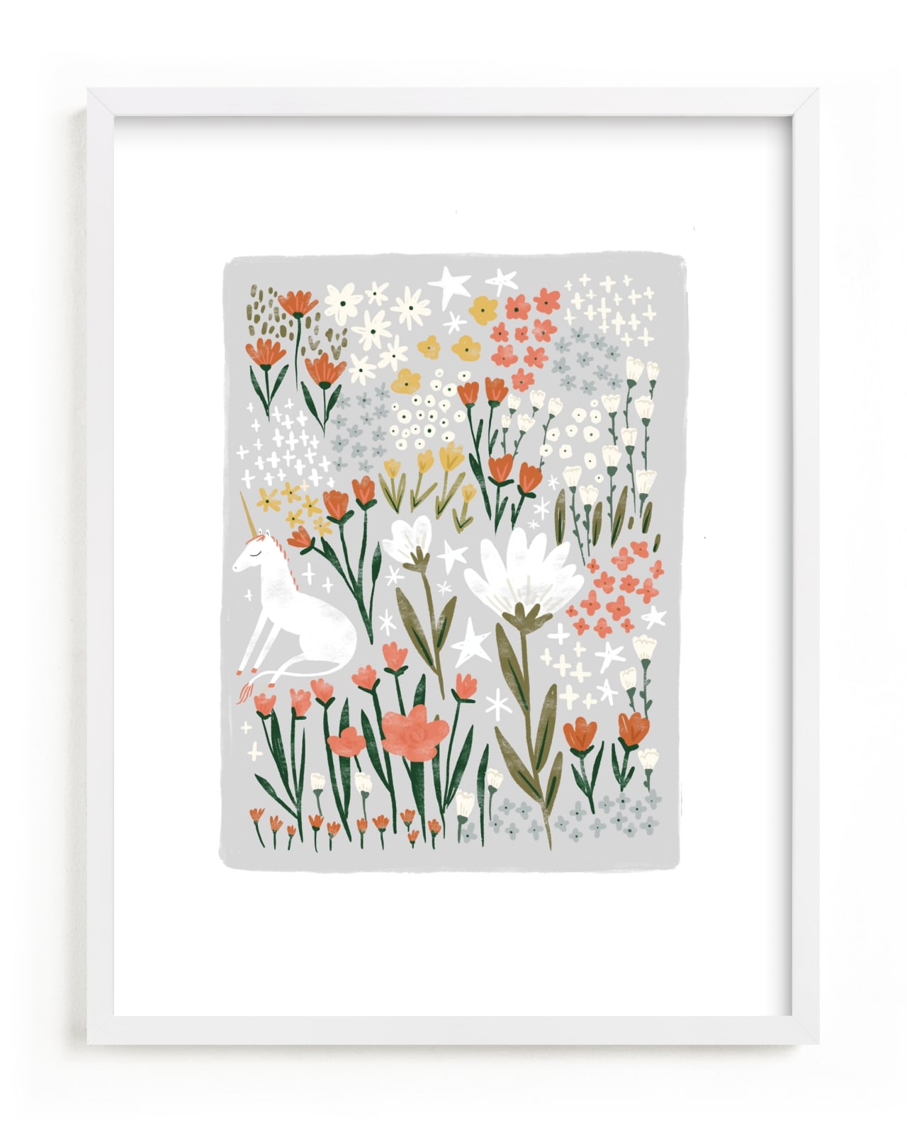 "Unicorn Garden" - Limited Edition Art Print by Hannah Williams in beautiful frame options and a variety of sizes.