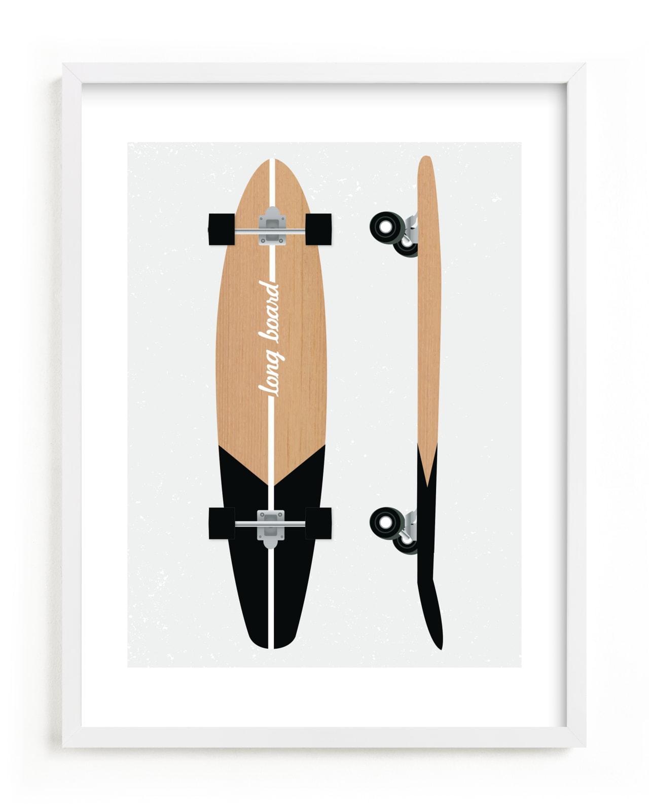 "Long Board" - Limited Edition Art Print by Itsy Belle Studio in beautiful frame options and a variety of sizes.