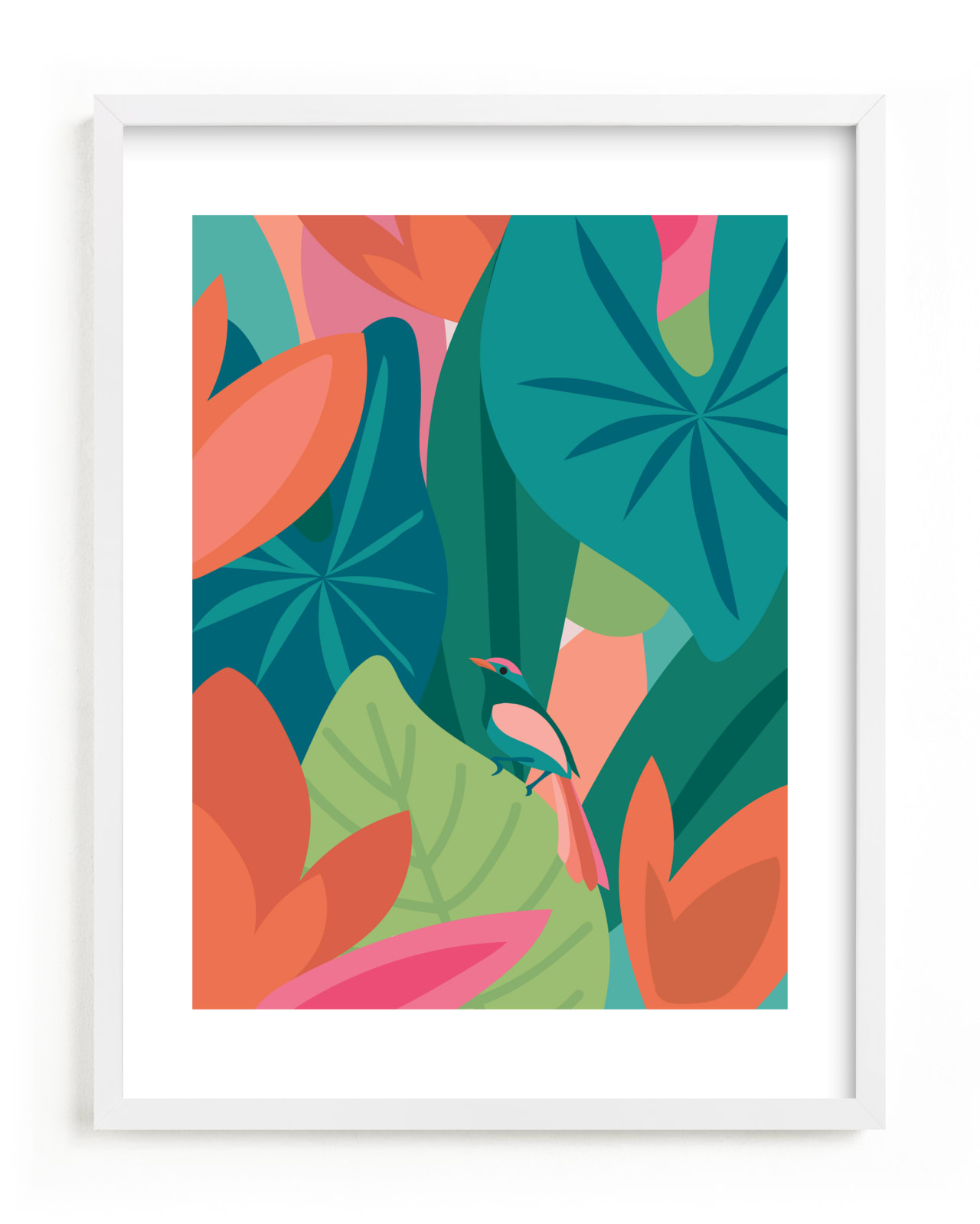 "Bold Jungle Bird" - Limited Edition Art Print by Zani van Zyl in beautiful frame options and a variety of sizes.
