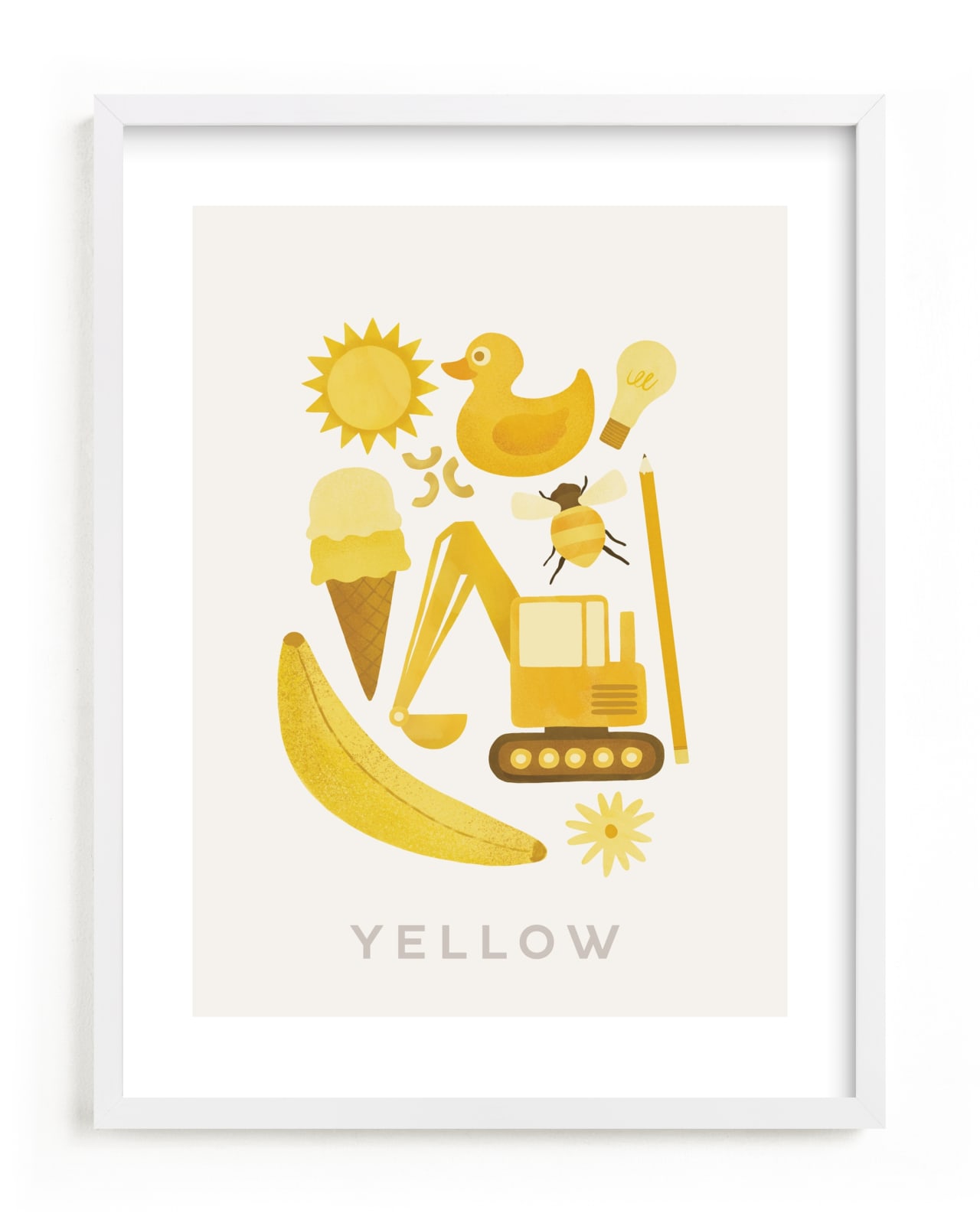 "Ten Yellow Things" - Limited Edition Art Print by Ana Peake in beautiful frame options and a variety of sizes.
