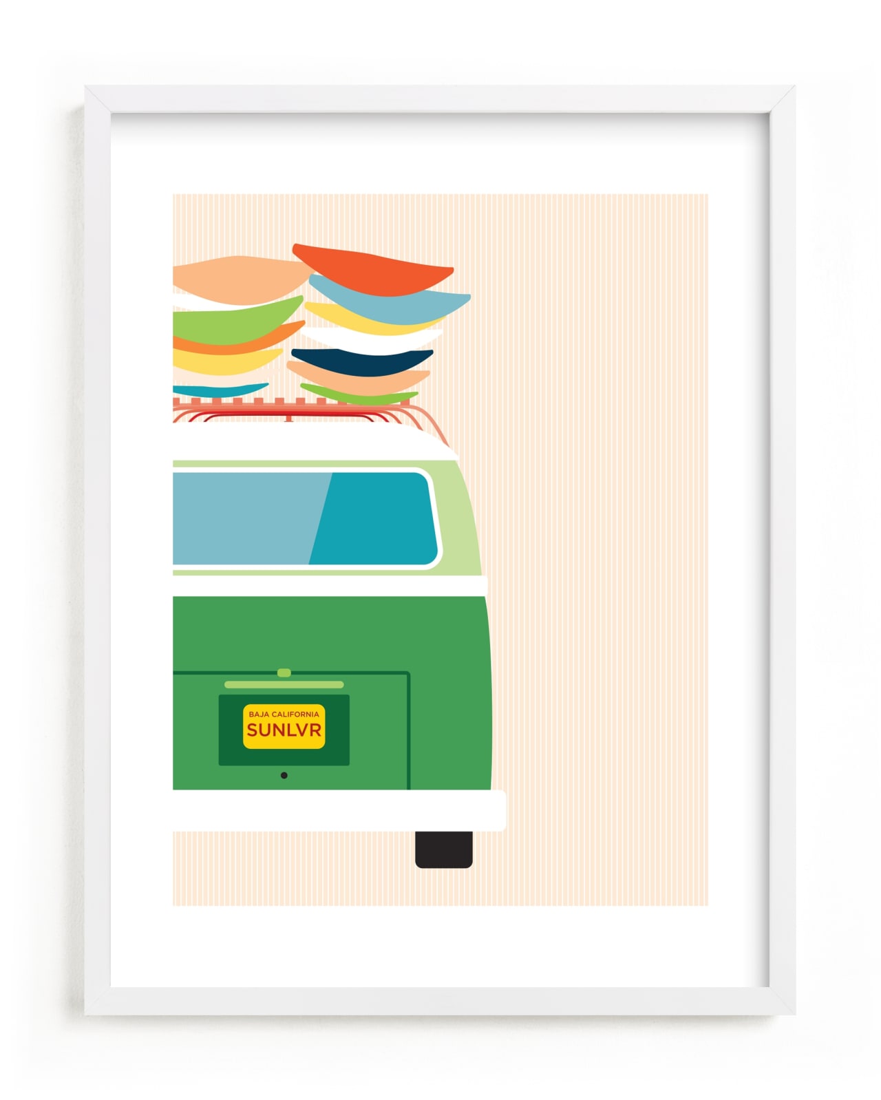 "Adventure Bus" - Limited Edition Art Print by Kamala Nahas in beautiful frame options and a variety of sizes.