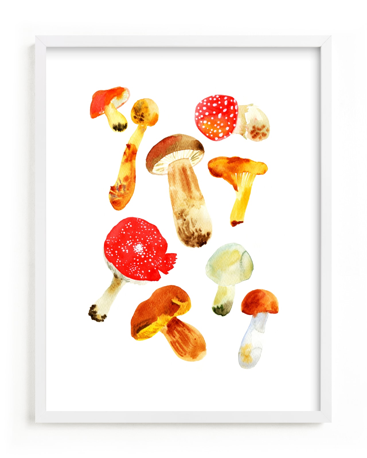 "Forest mushrooms" - Limited Edition Art Print by Alexandra Dzh in beautiful frame options and a variety of sizes.