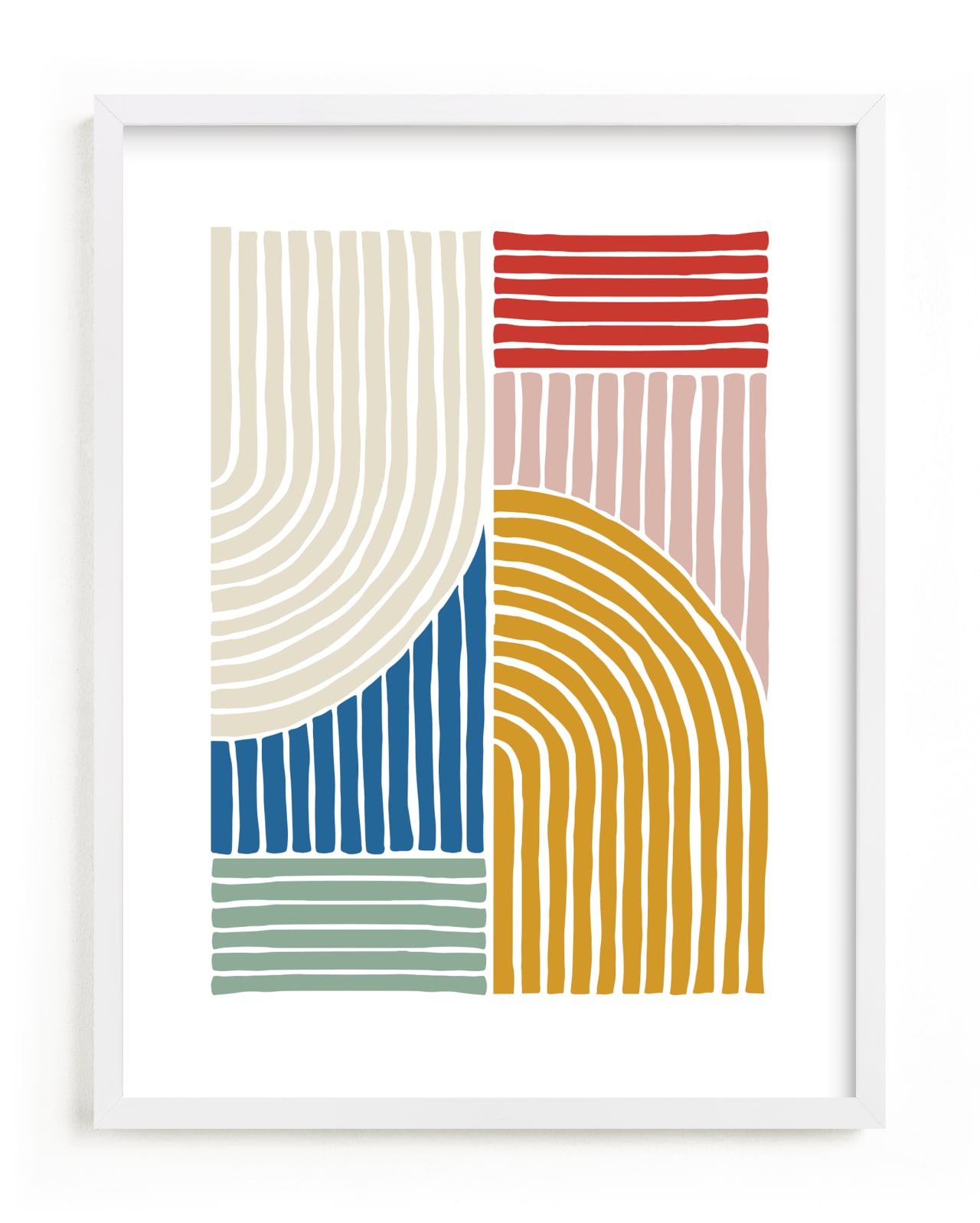 "mod rainbow" - Limited Edition Art Print by Jenna Holcomb in beautiful frame options and a variety of sizes.