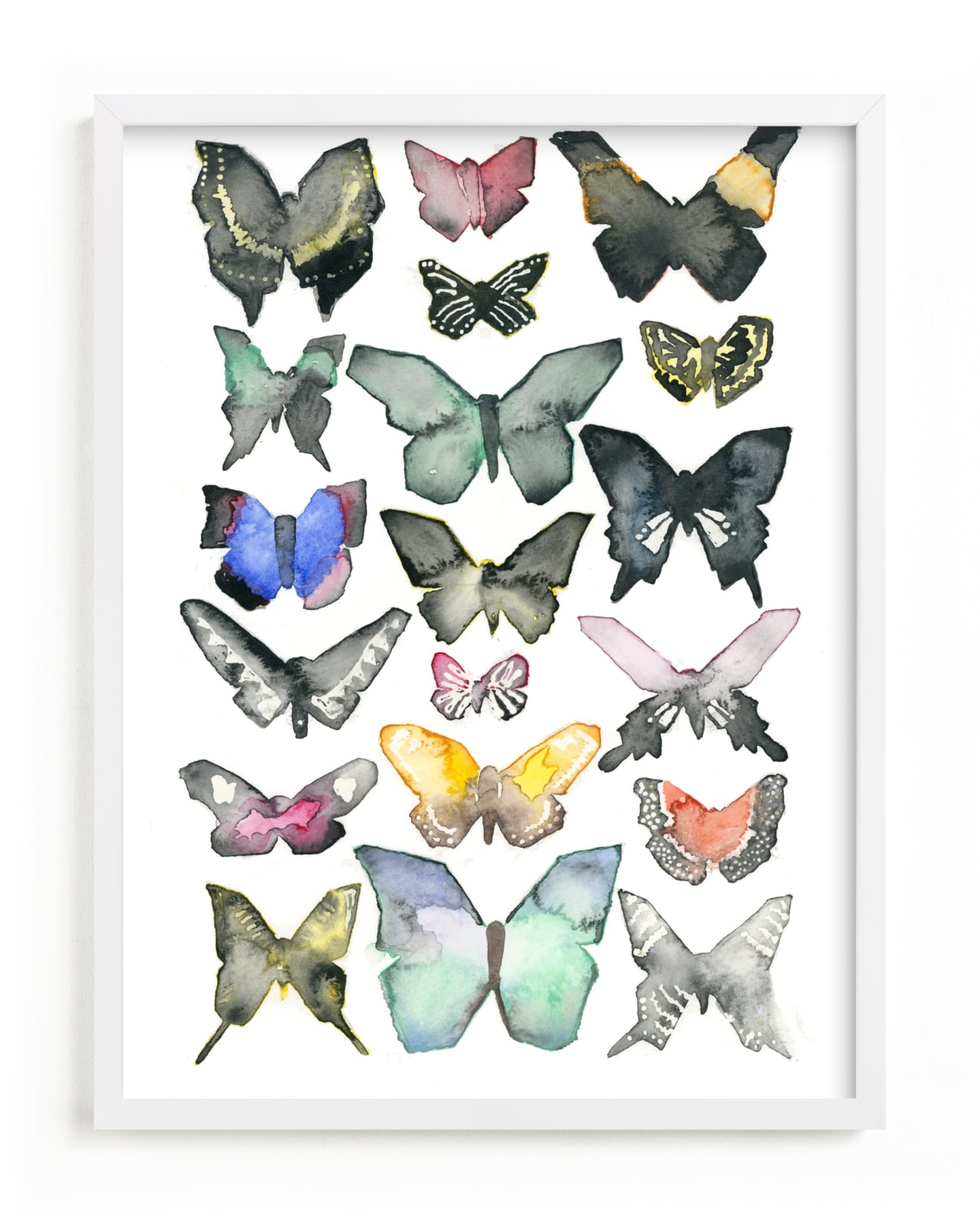 "Watercolor Butterfly Collection" - Limited Edition Art Print by Heidi Lowell in beautiful frame options and a variety of sizes.