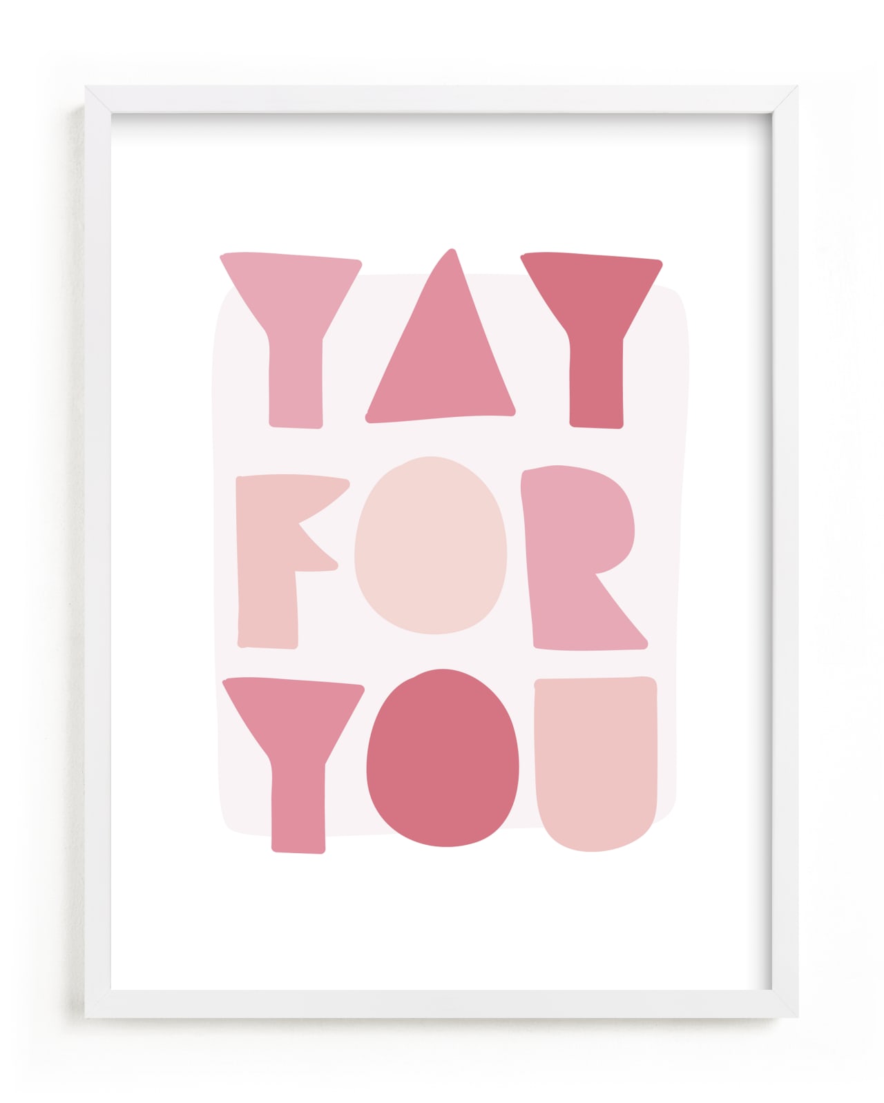 "Yay for you" - Limited Edition Art Print by Lea Delaveris in beautiful frame options and a variety of sizes.