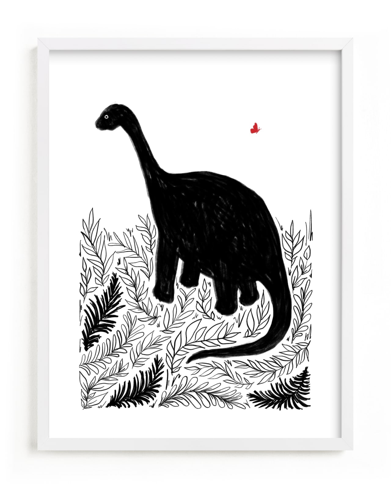 "Dinosaur love" - Limited Edition Art Print by Susanne Kasielke in beautiful frame options and a variety of sizes.