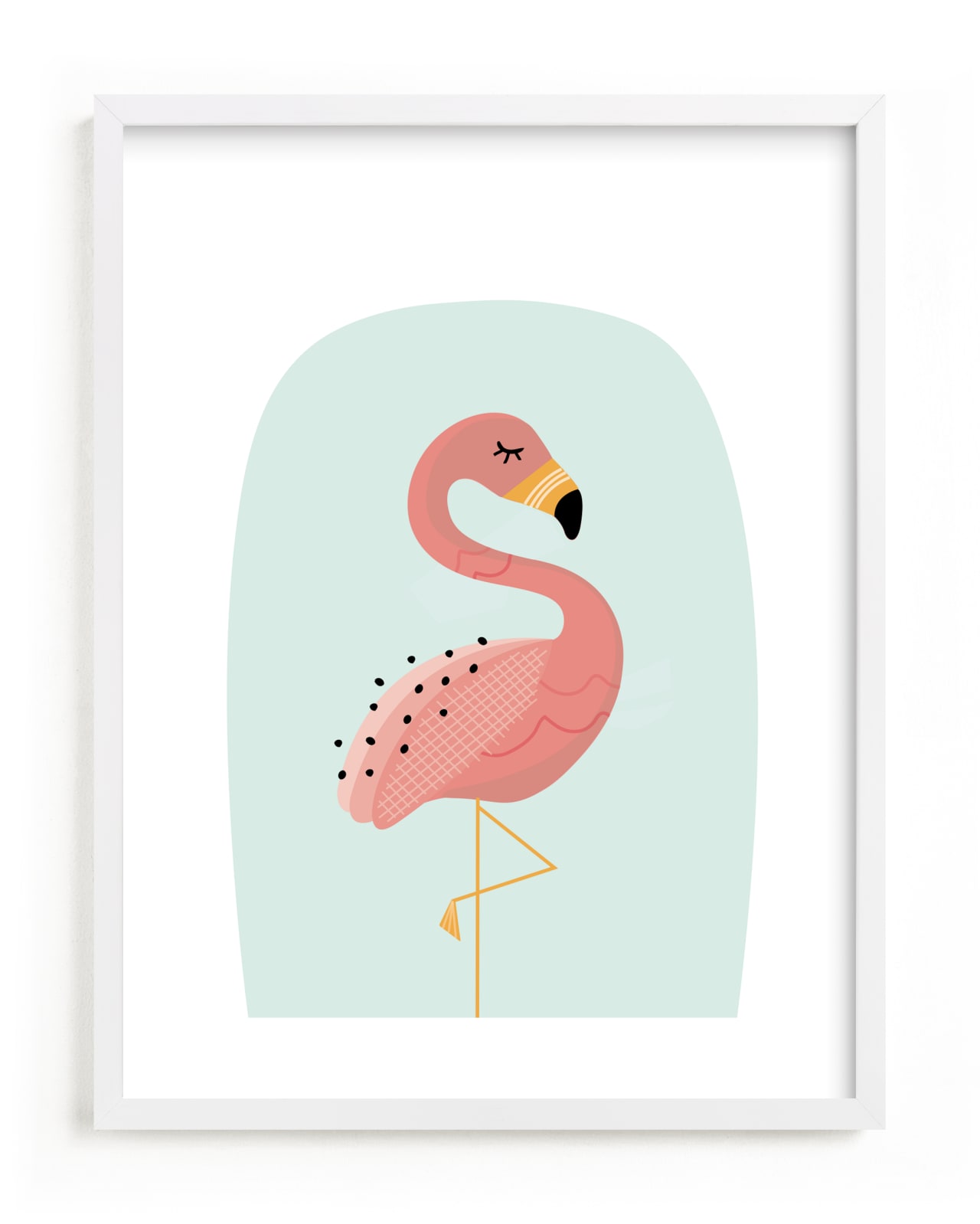 "Zen Flamingo" - Limited Edition Art Print by Erica Krystek in beautiful frame options and a variety of sizes.