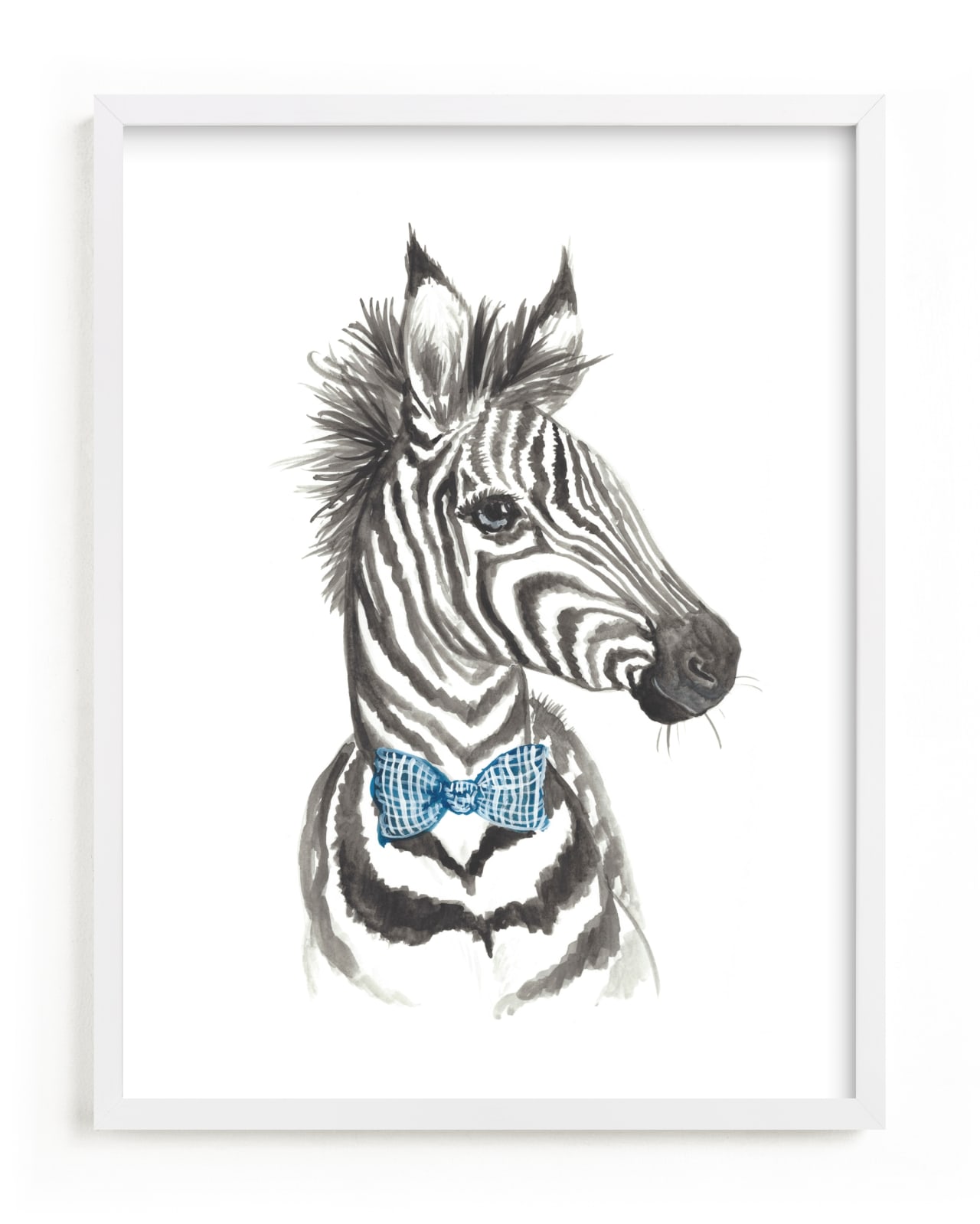 "Dapper Zebra" by Kristin Dills in beautiful frame options and a variety of sizes.