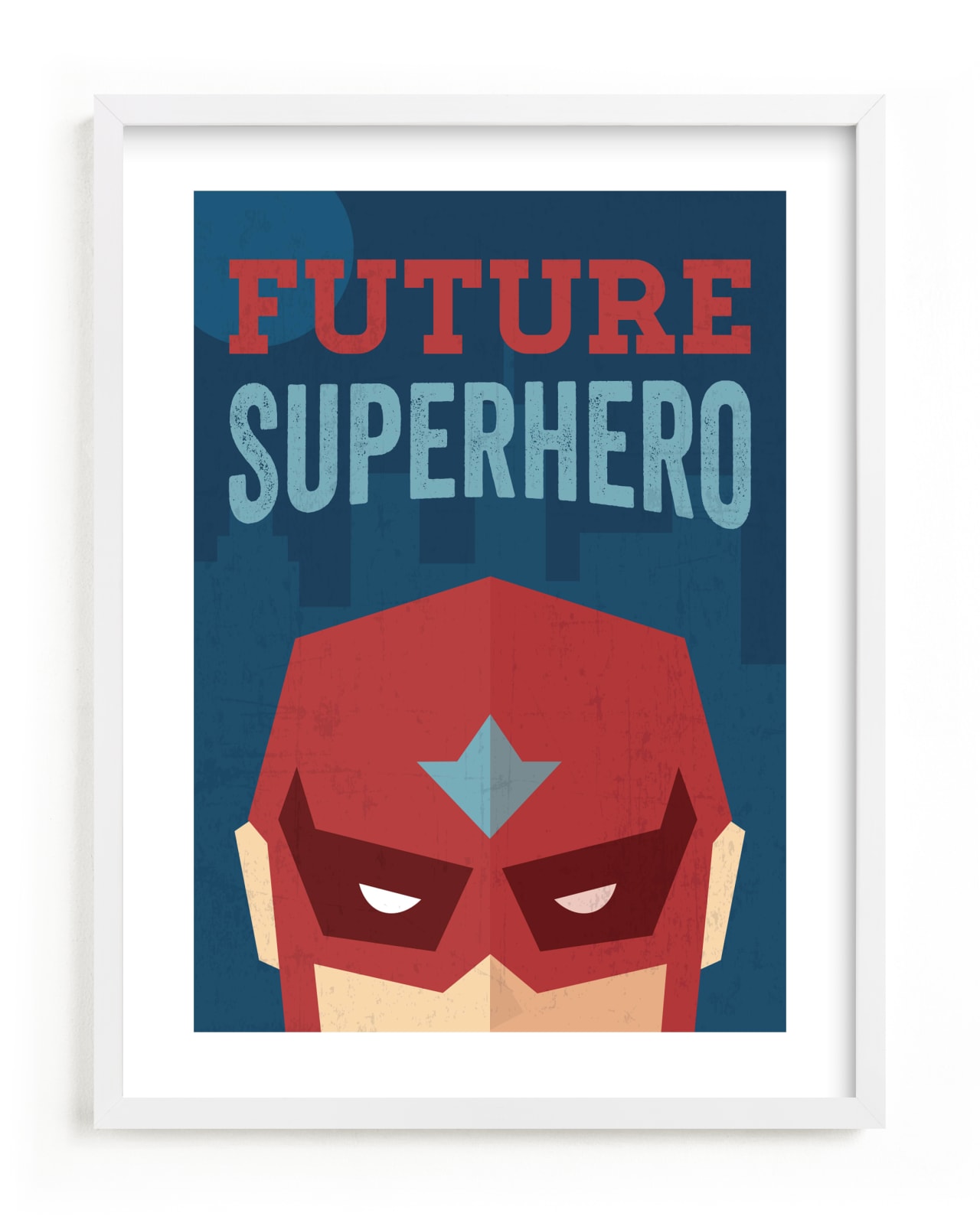 "He's a Future Superhero" by Jennifer Morehead in beautiful frame options and a variety of sizes.