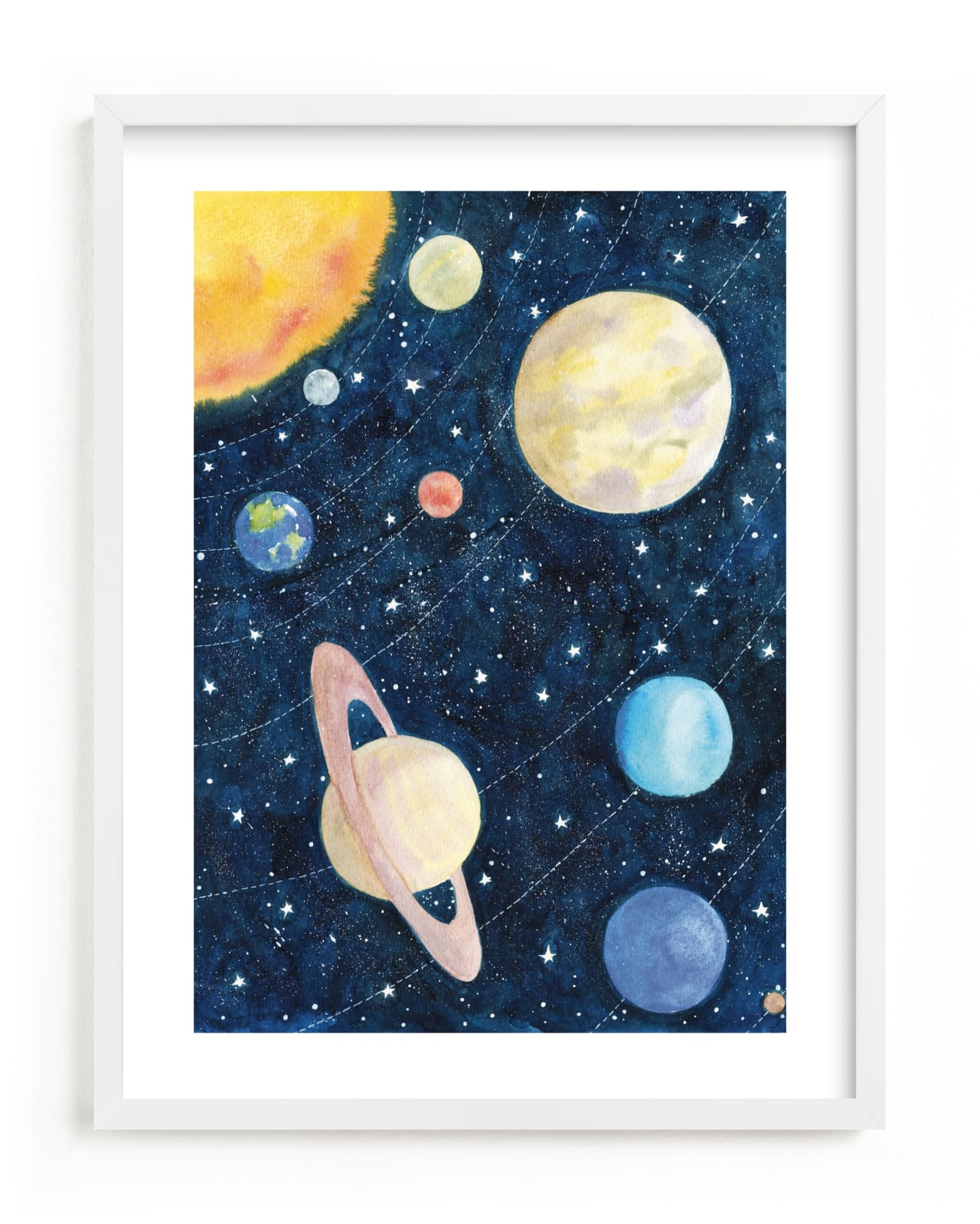 "Solar System" by Alexandra Dzh in beautiful frame options and a variety of sizes.