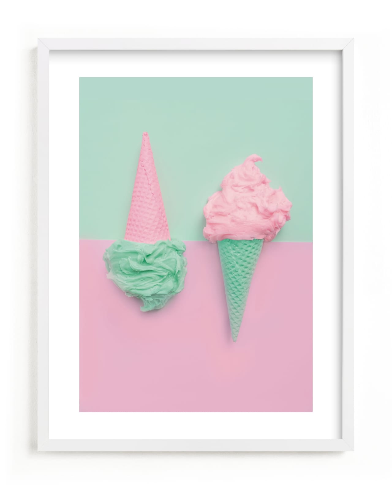"Two Cones" by Chill Day Studio in beautiful frame options and a variety of sizes.