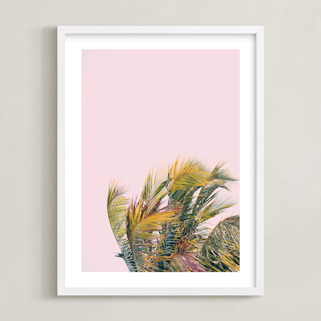 "Like A Hurricane" - Art Print in Pink by ALICIA BOCK - Framed