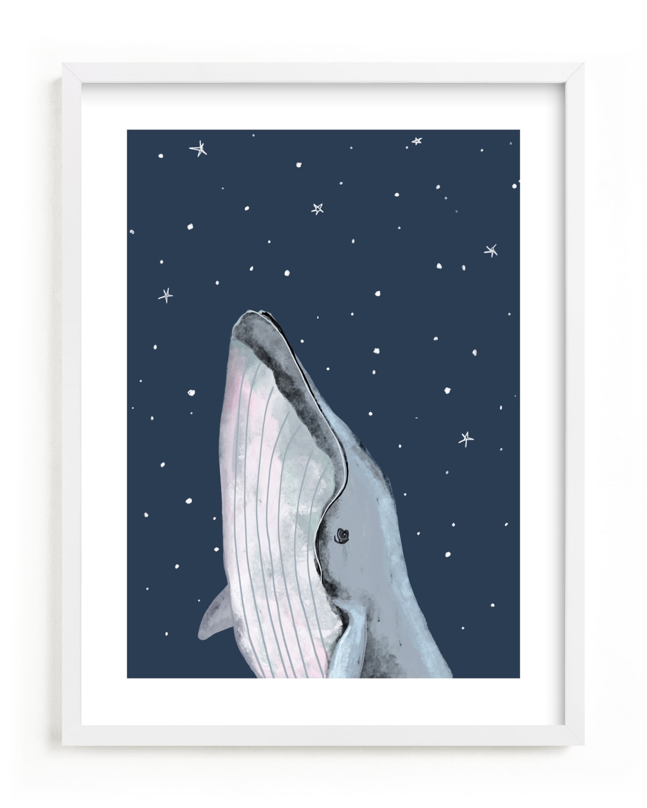 "starry sky whale" by Cass Loh in beautiful frame options and a variety of sizes.
