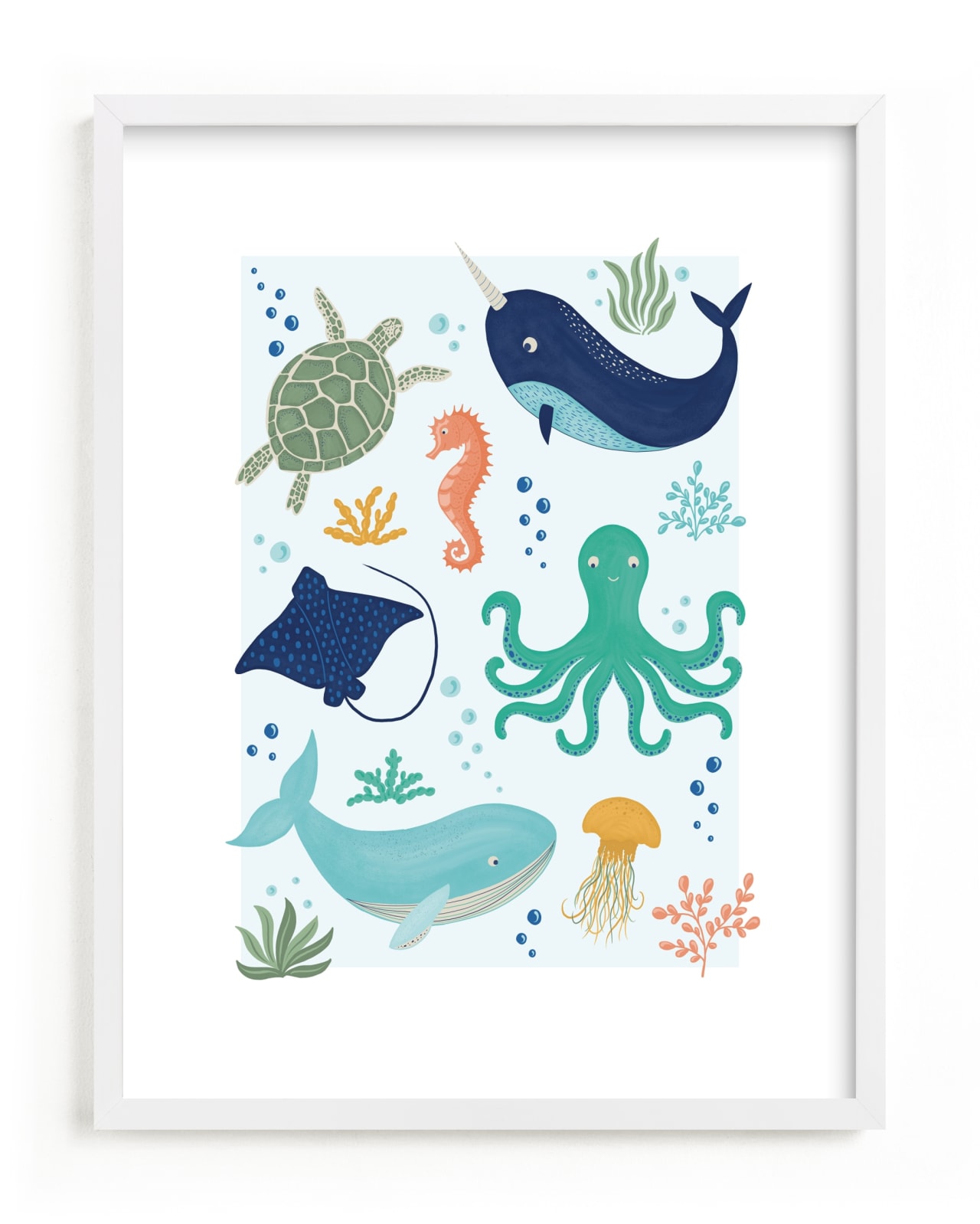 "Sea Friends" by Beth Schneider in beautiful frame options and a variety of sizes.