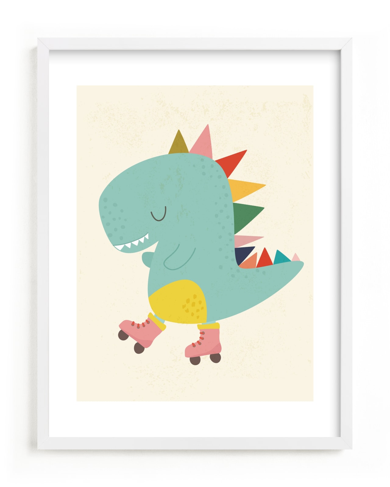 "Retro T-Rex" by Vera Lim in beautiful frame options and a variety of sizes.