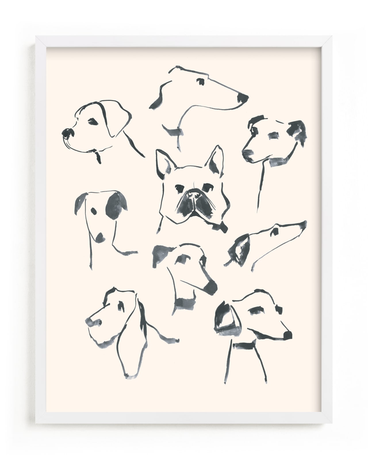 "Dog study" by Teju Reval in beautiful frame options and a variety of sizes.