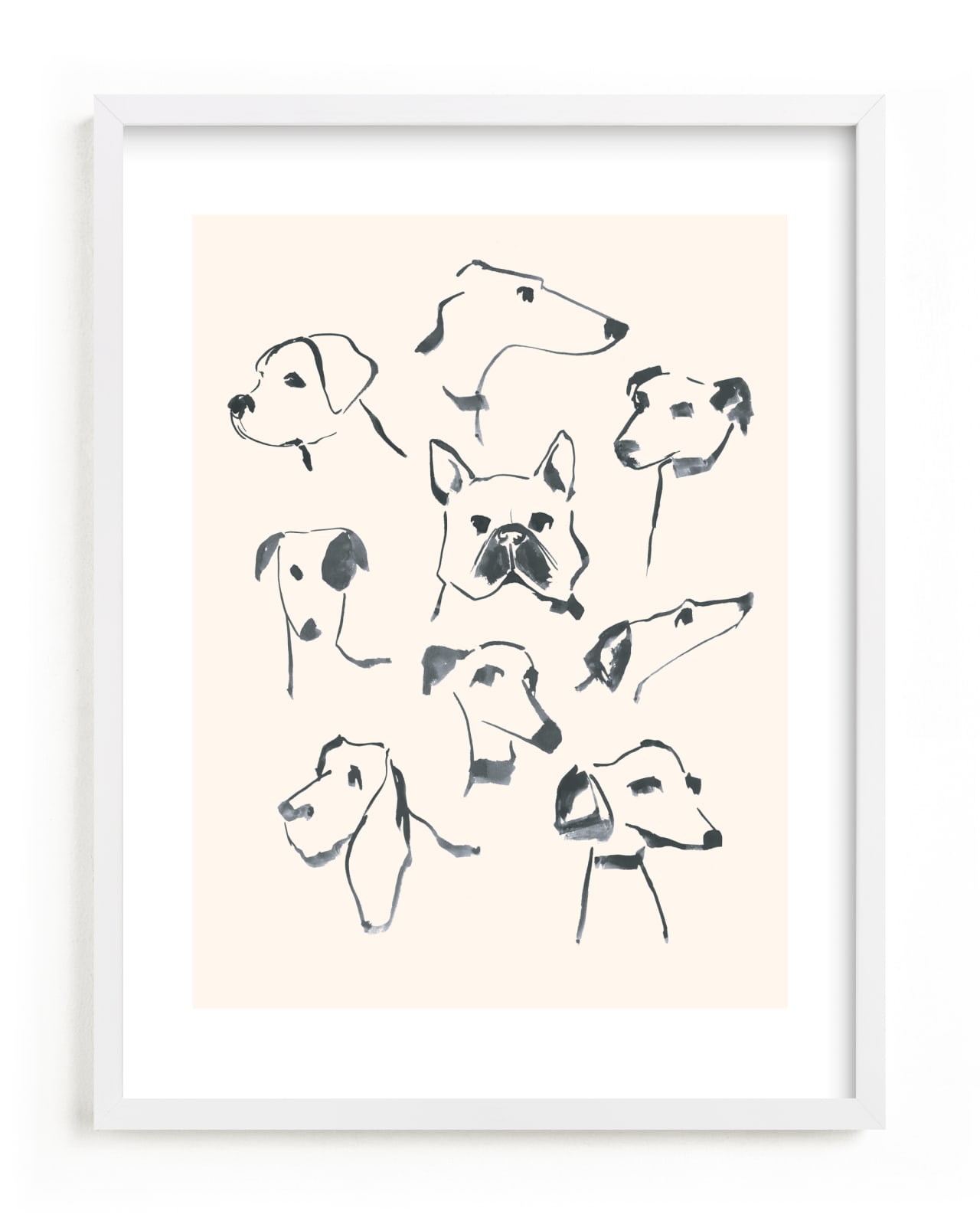 "Dog study" by Teju Reval in beautiful frame options and a variety of sizes.