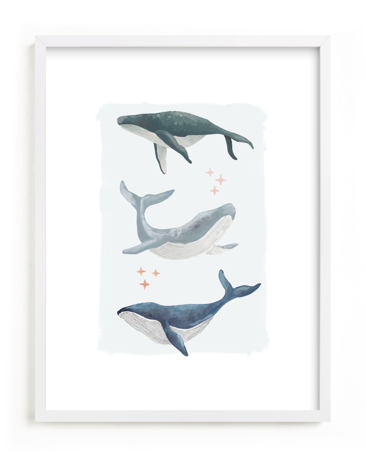 "Ocean Whales" by Alice Nelen in beautiful frame options and a variety of sizes.