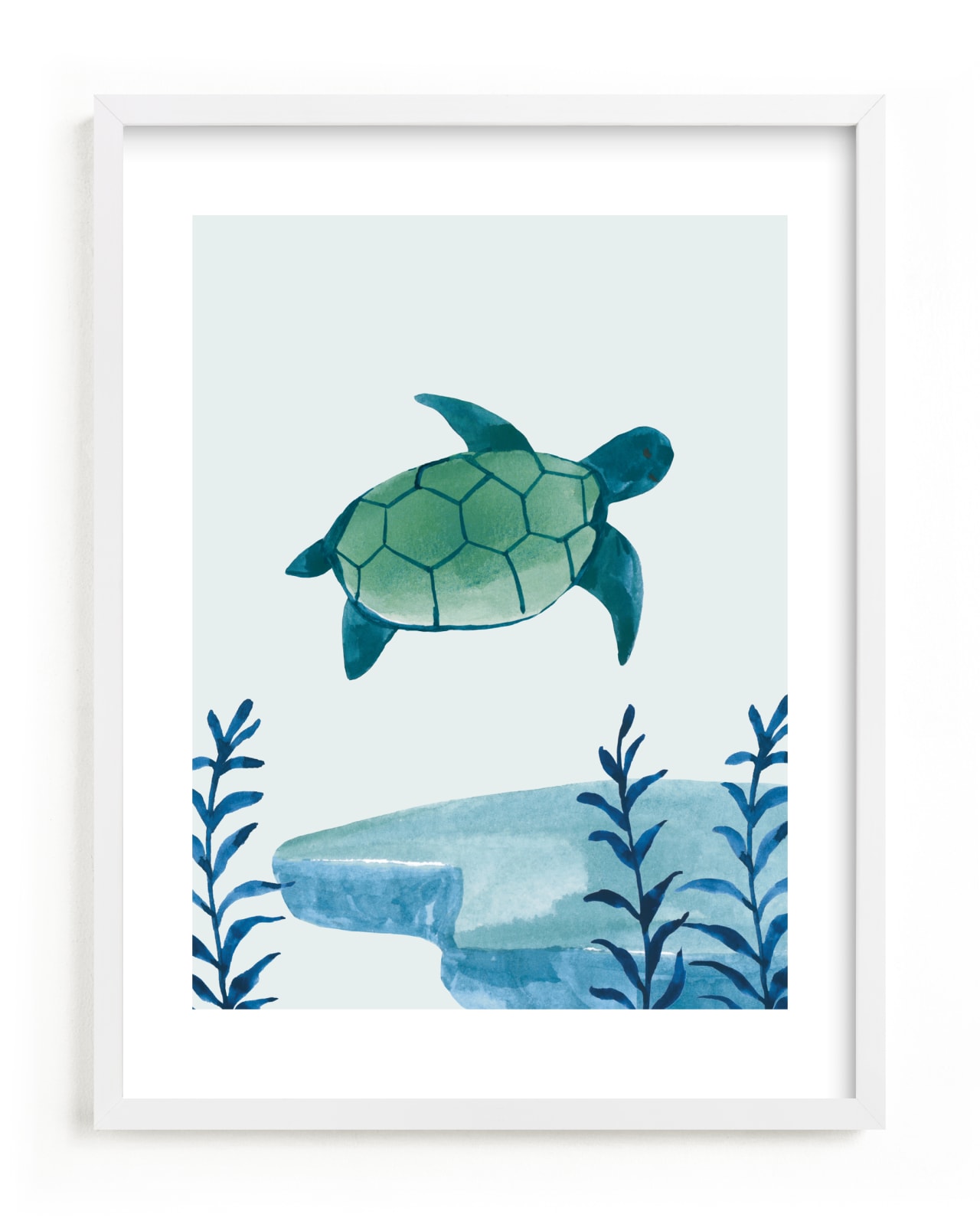 "Ocean Friends III" by Teju Reval in beautiful frame options and a variety of sizes.