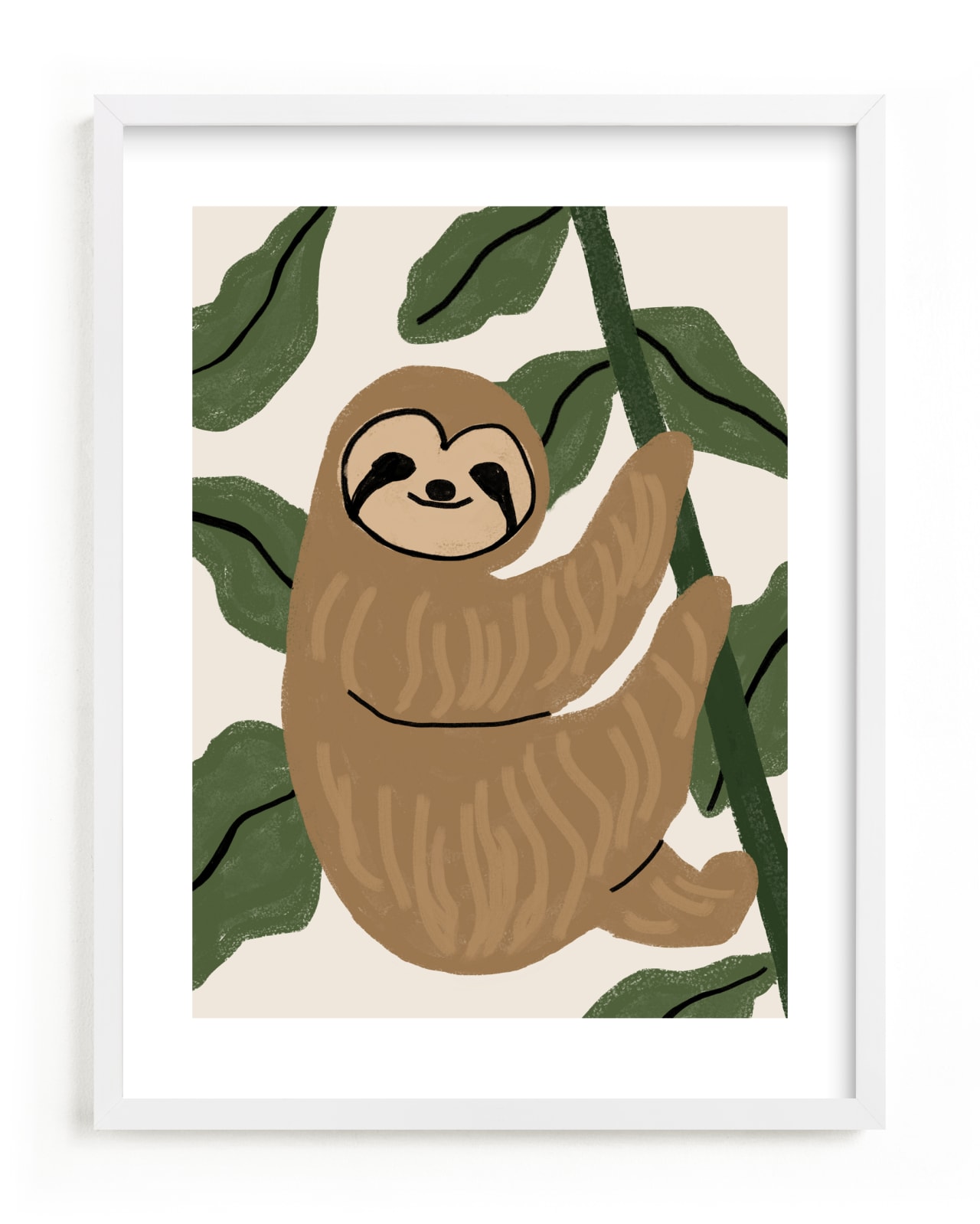 "Baby sloth" by Cass Loh in beautiful frame options and a variety of sizes.