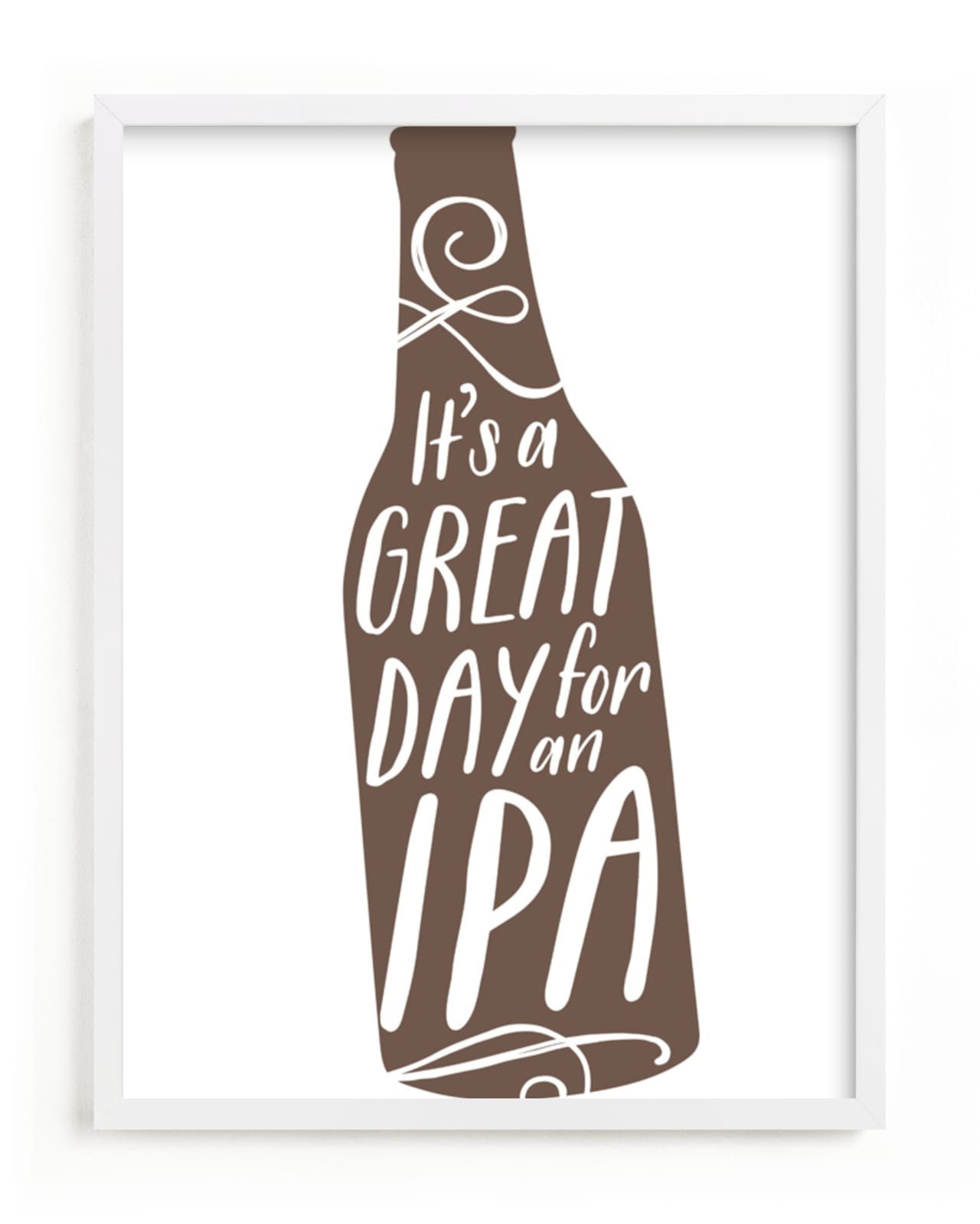 "Great IPA" - Art Print in Hickory by Jessie Steury - Framed