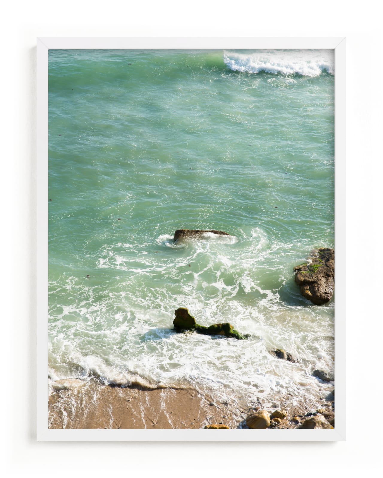 "Praia da Bafureira" - Art Print by Heather Deffense in beautiful frame options and a variety of sizes.