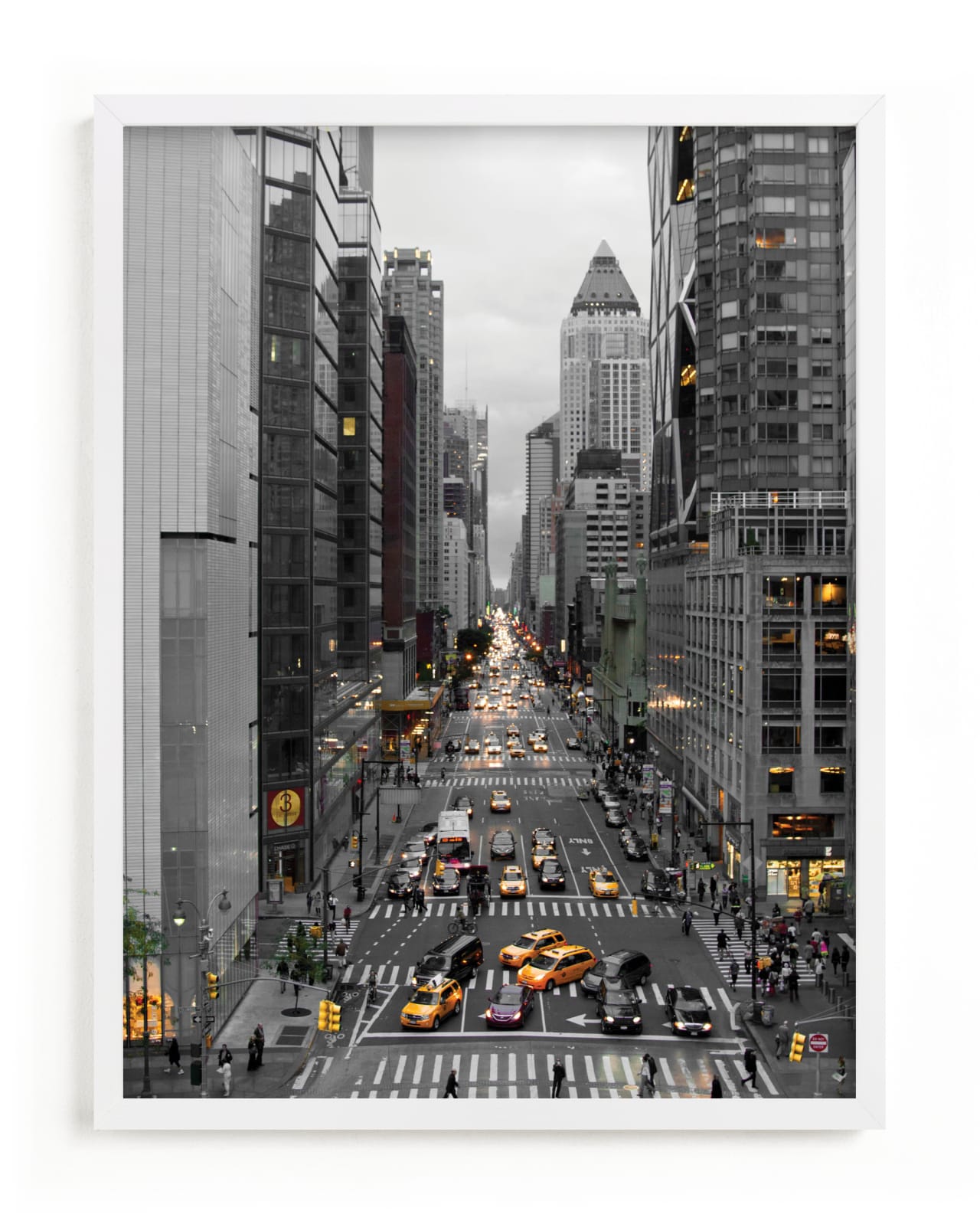 "Down onto 8th Avenue" - Art Print by Van Tsao in beautiful frame options and a variety of sizes.